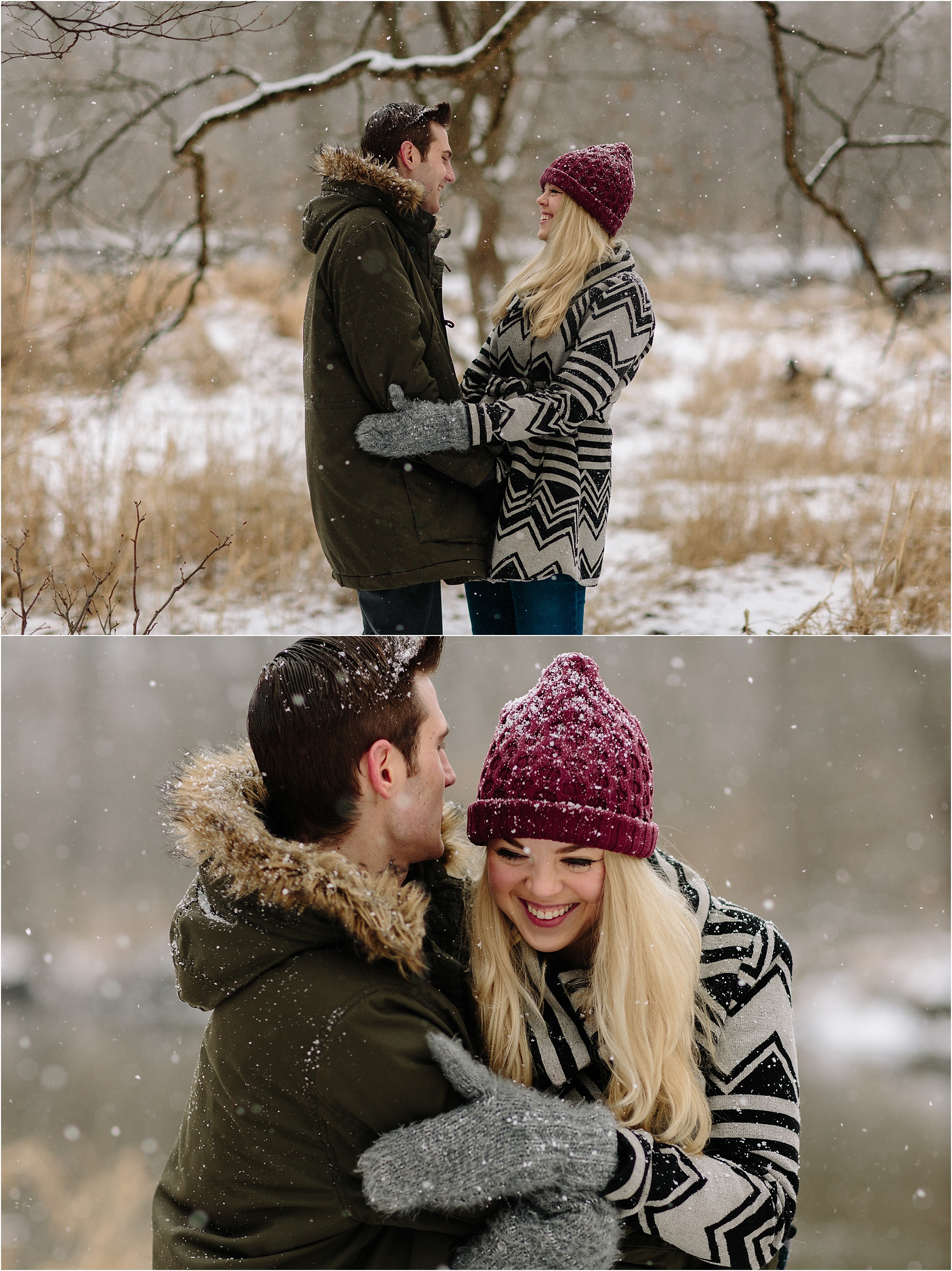 Chicago winter engagement photos