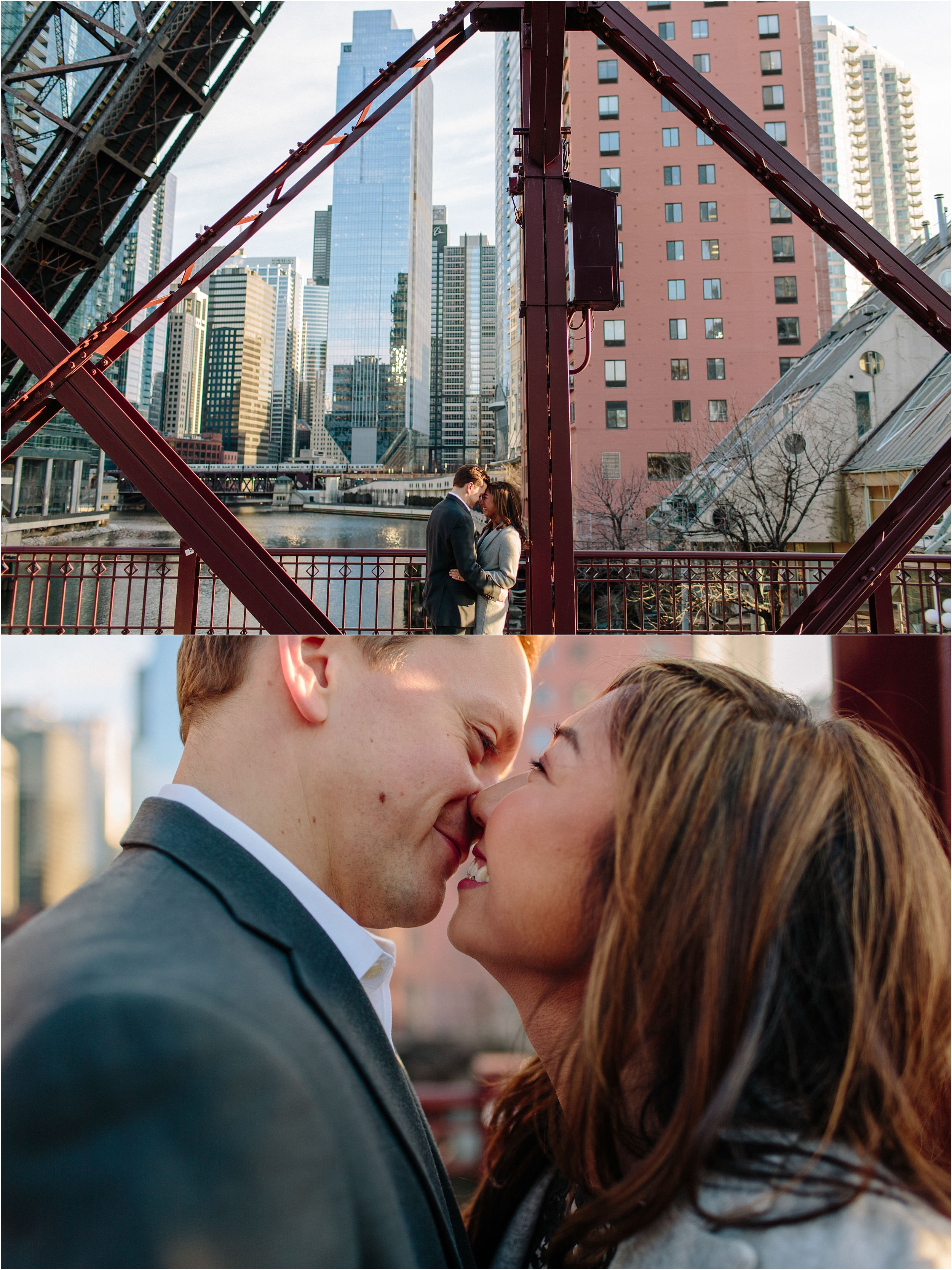 Kinzie Street Bridge Engagement Photos