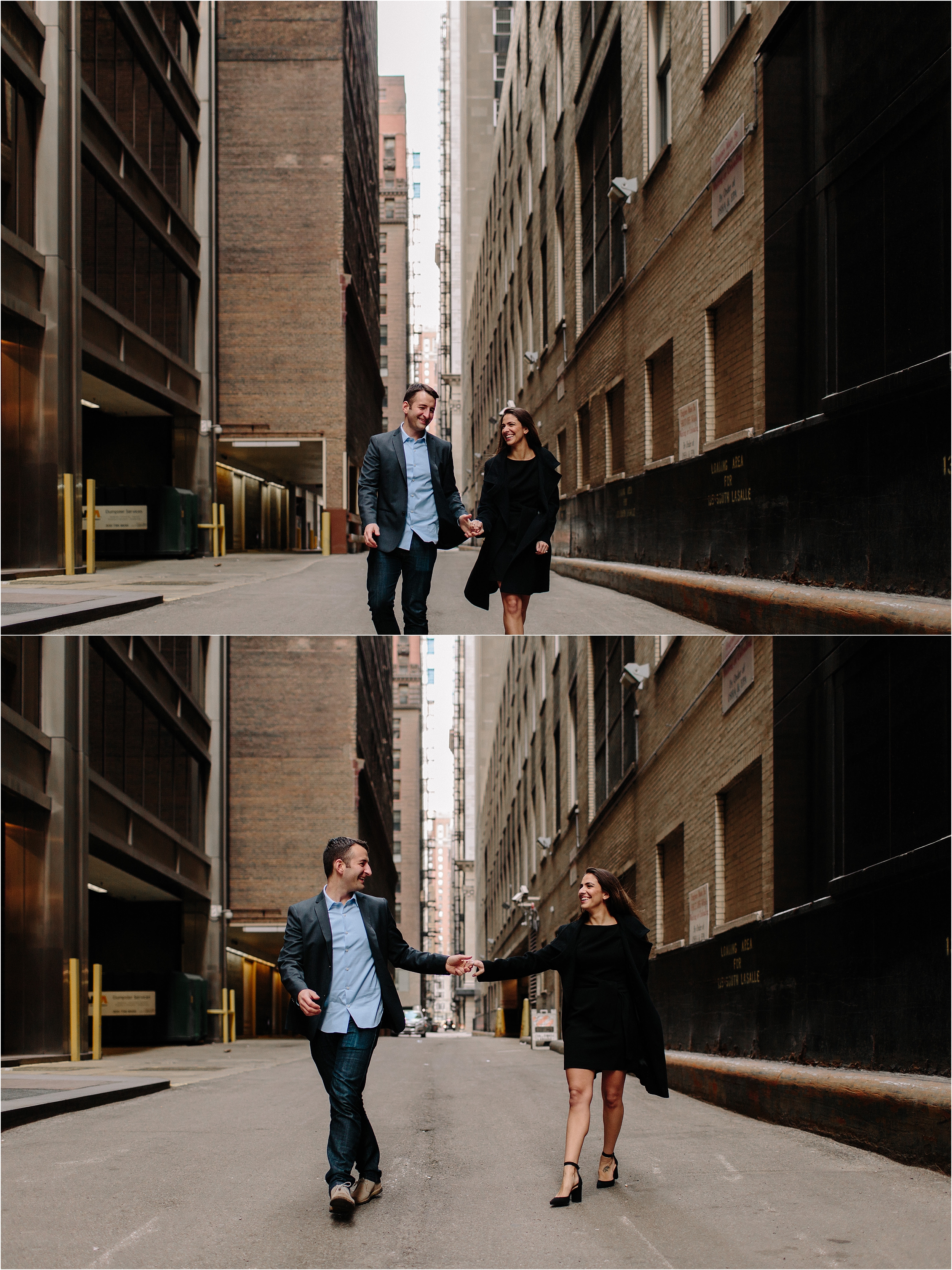 downtown Chicago engagement session