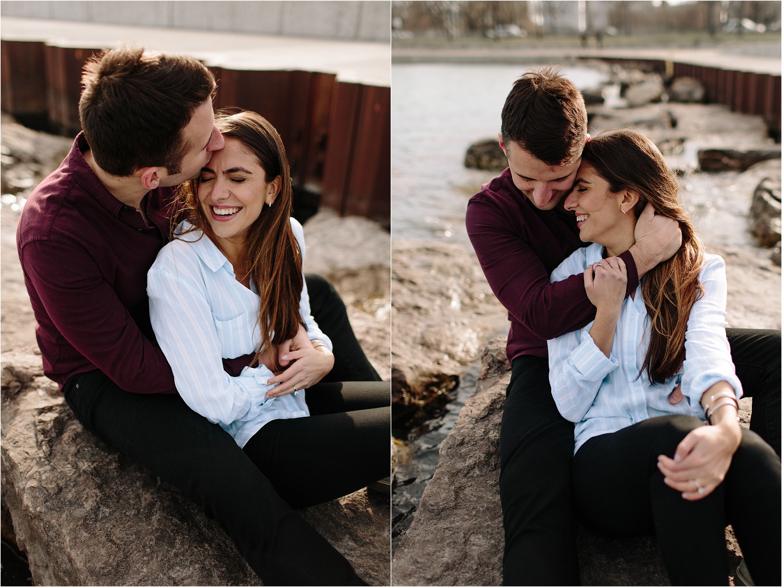 downtown Chicago engagement session