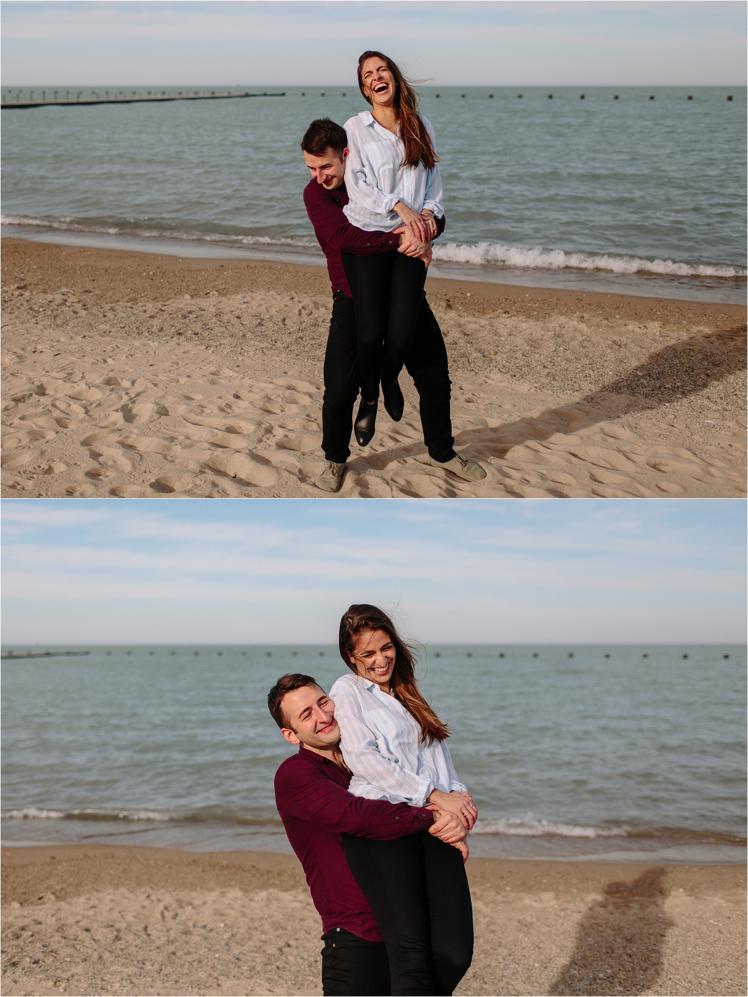 downtown Chicago engagement session