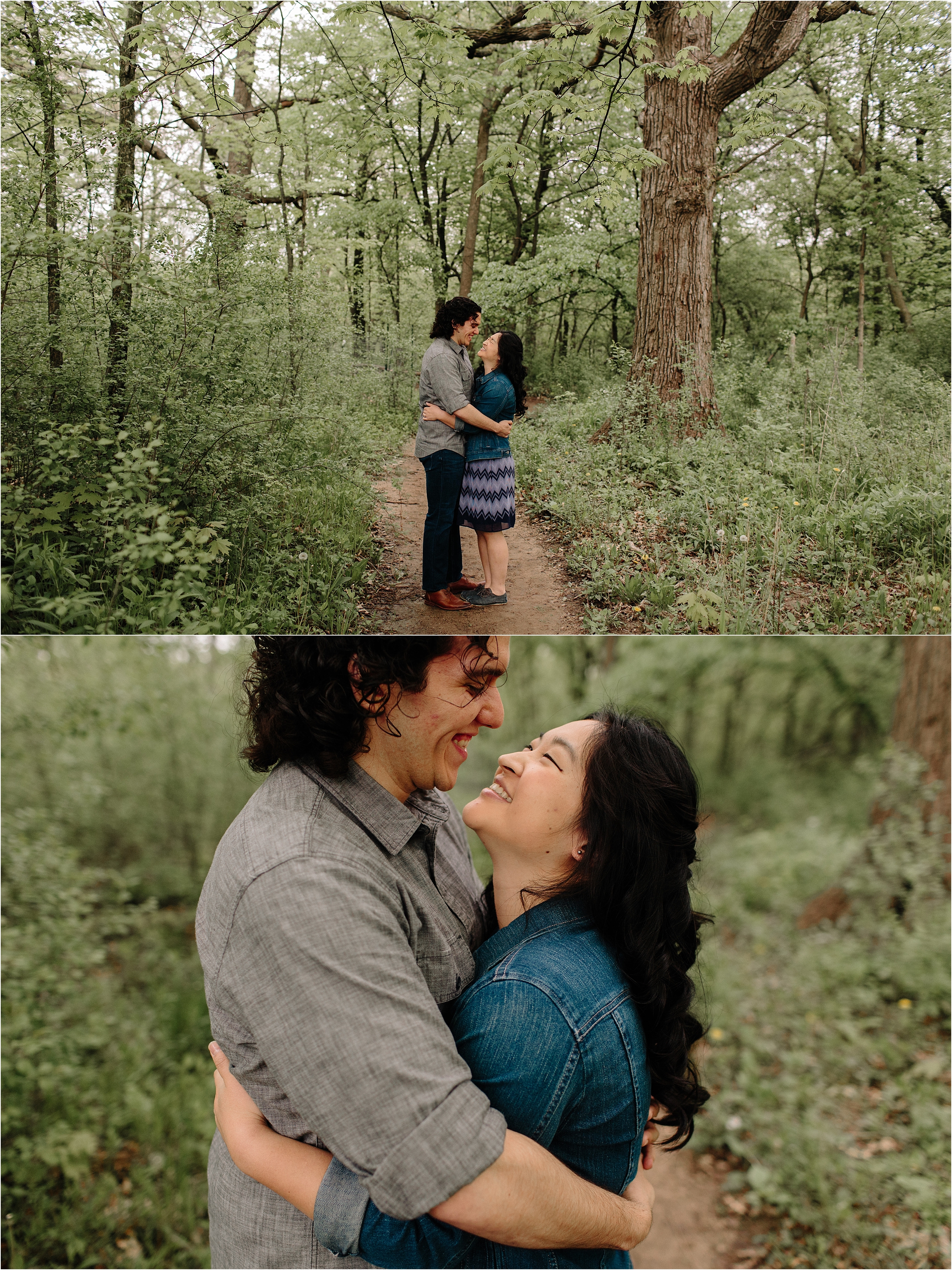 Chicago engagement session, Labagh Woods