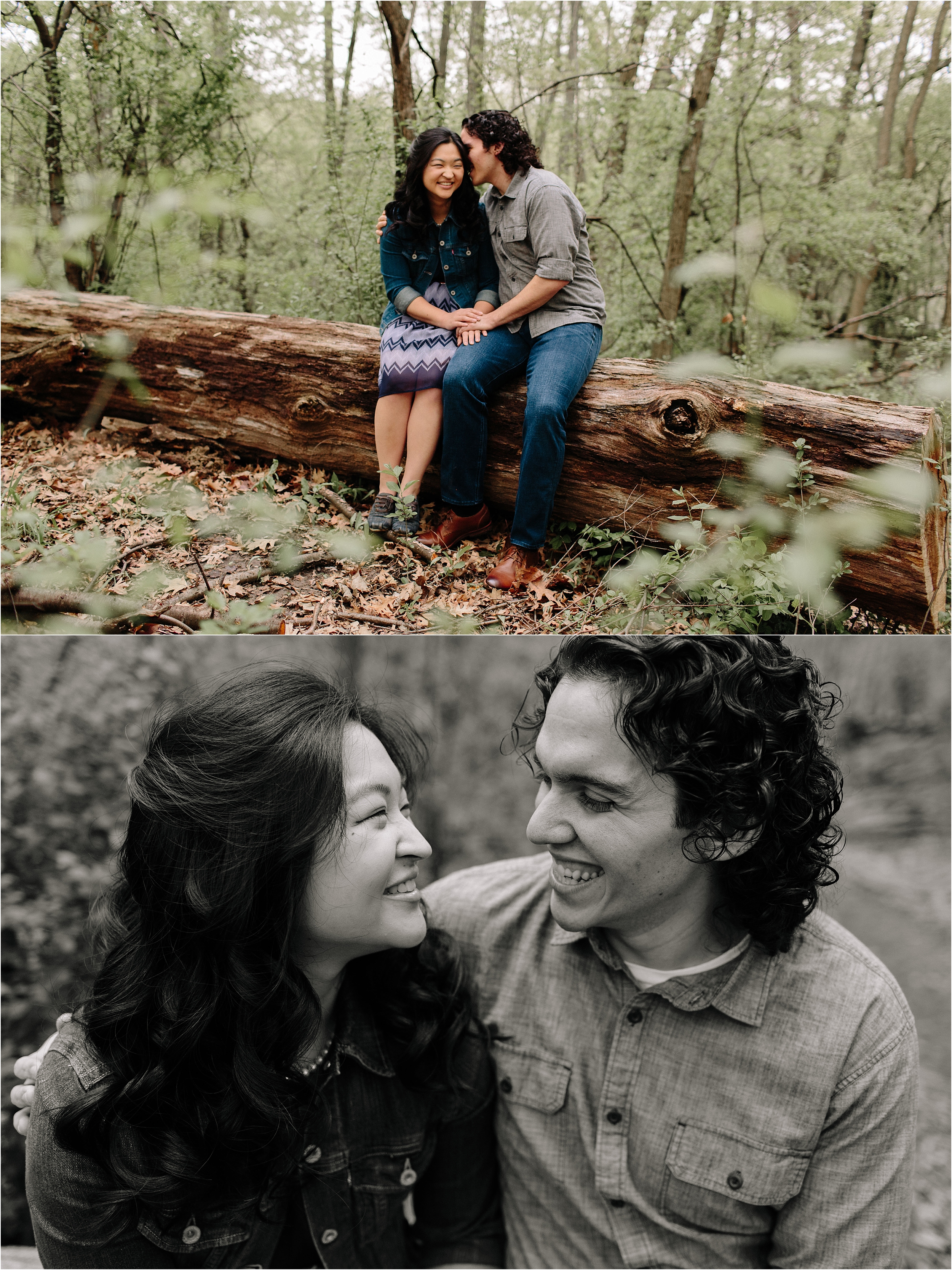 Chicago engagement session, Labagh Woods