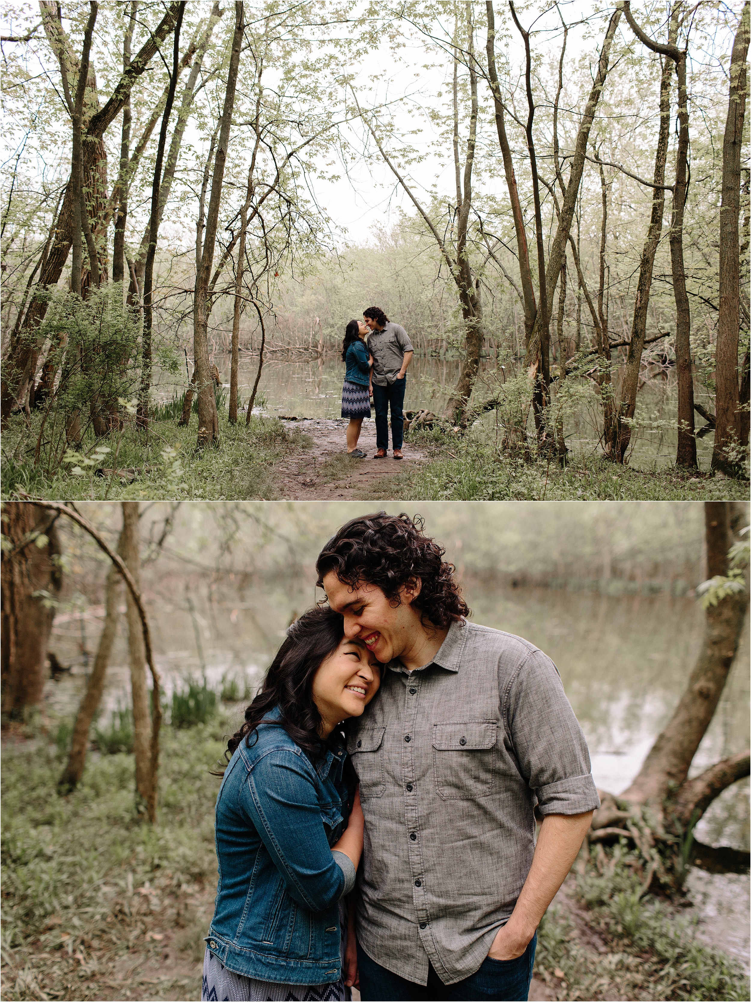 Chicago engagement session, Labagh Woods