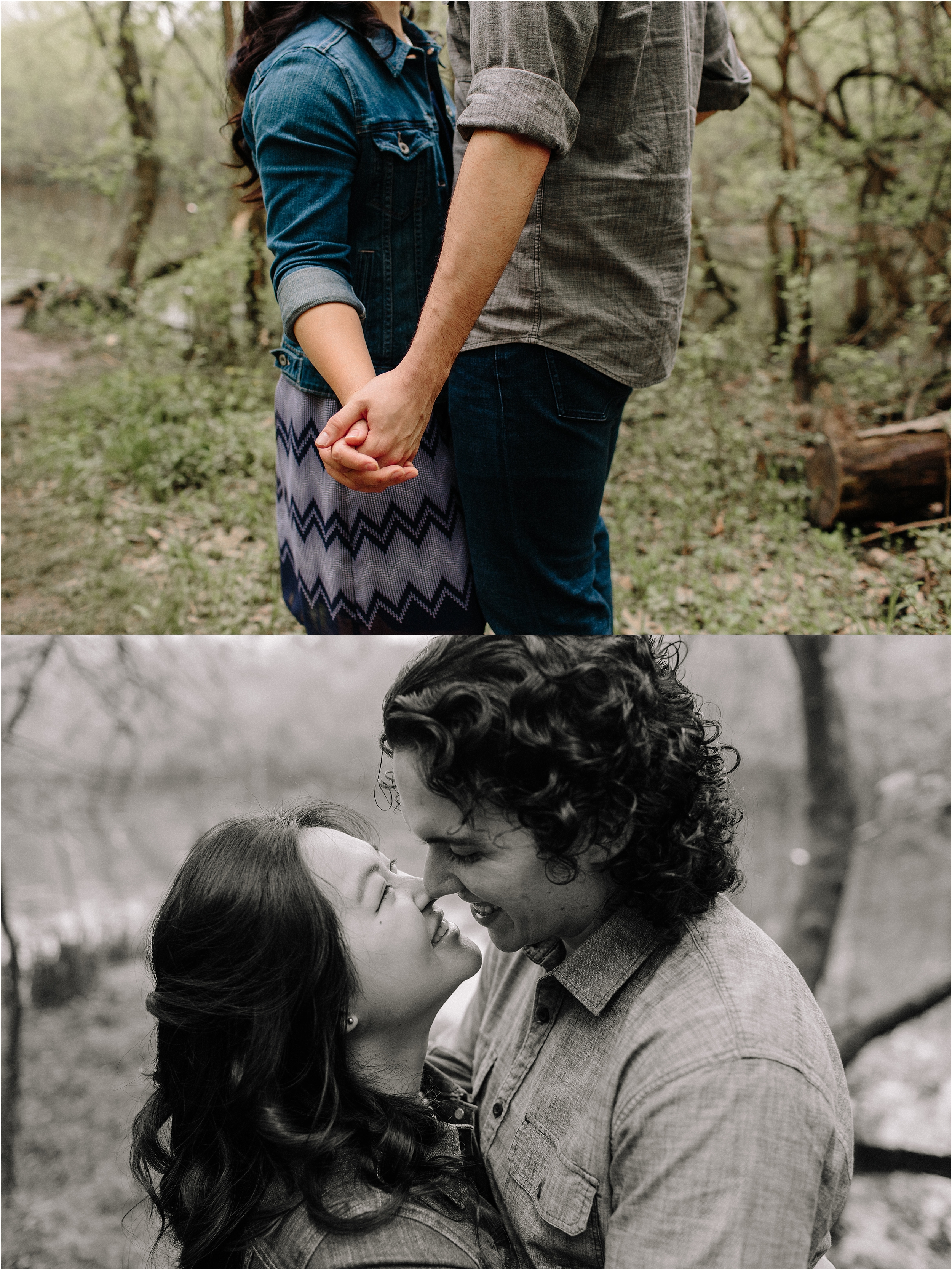 Chicago engagement session, Labagh Woods