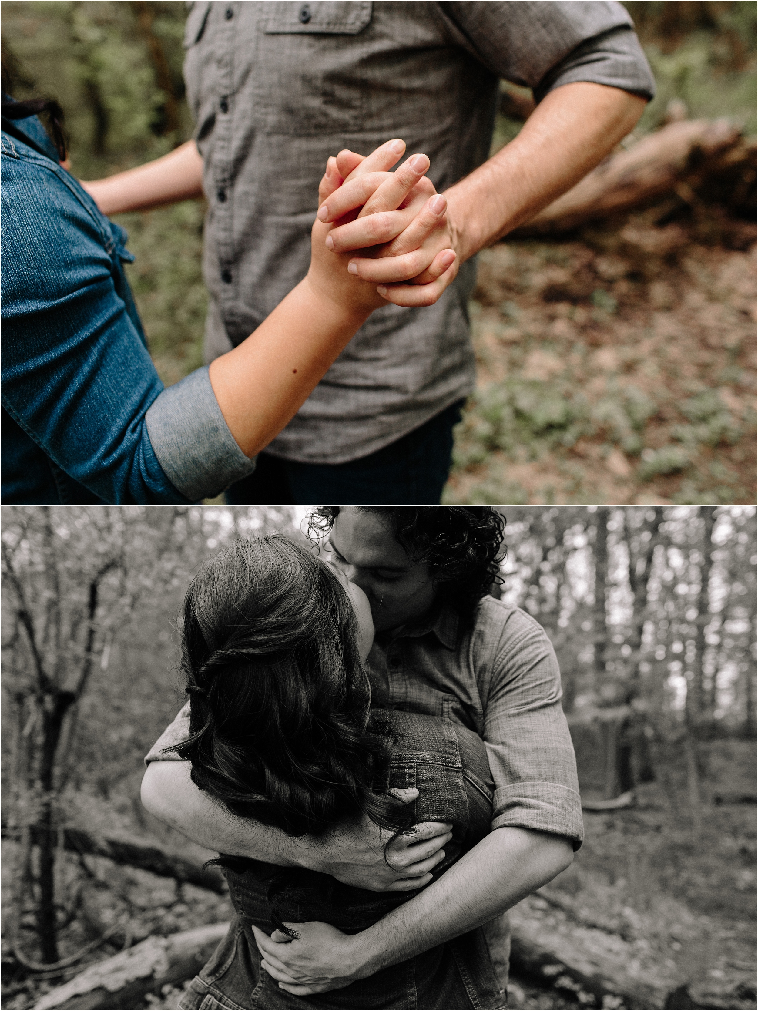 Chicago engagement session, Labagh Woods