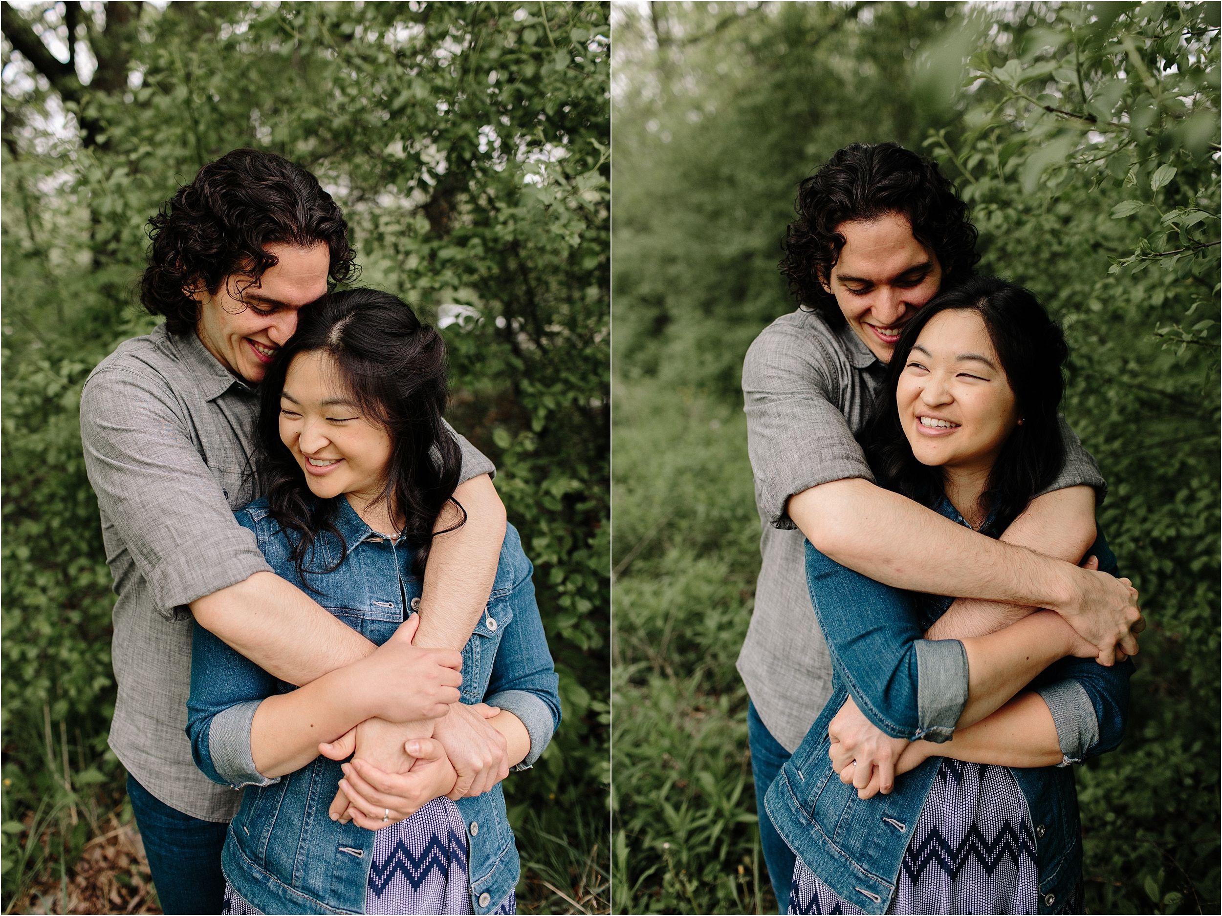 Chicago engagement session, Labagh Woods