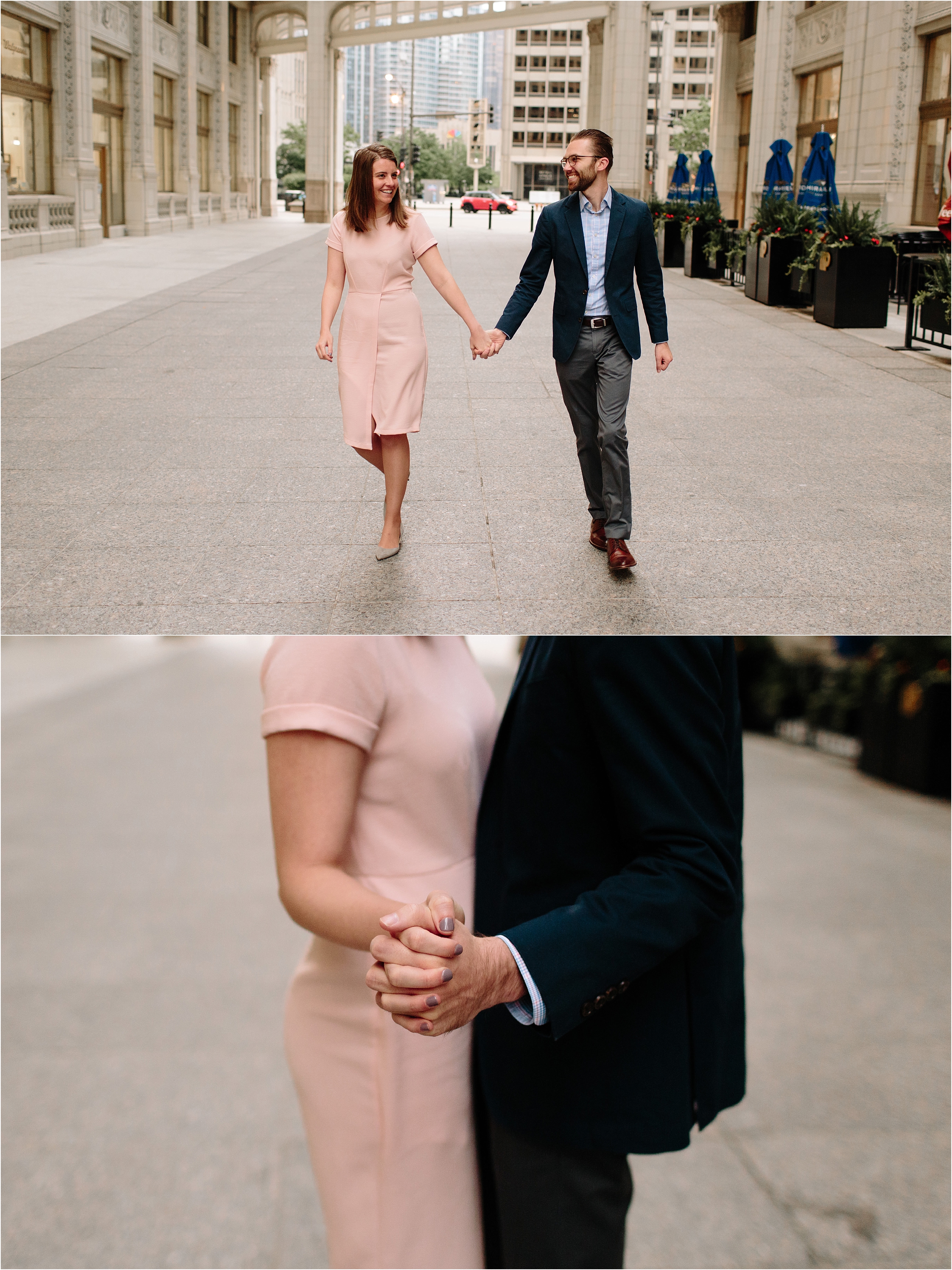 Chicago downtown engagement session