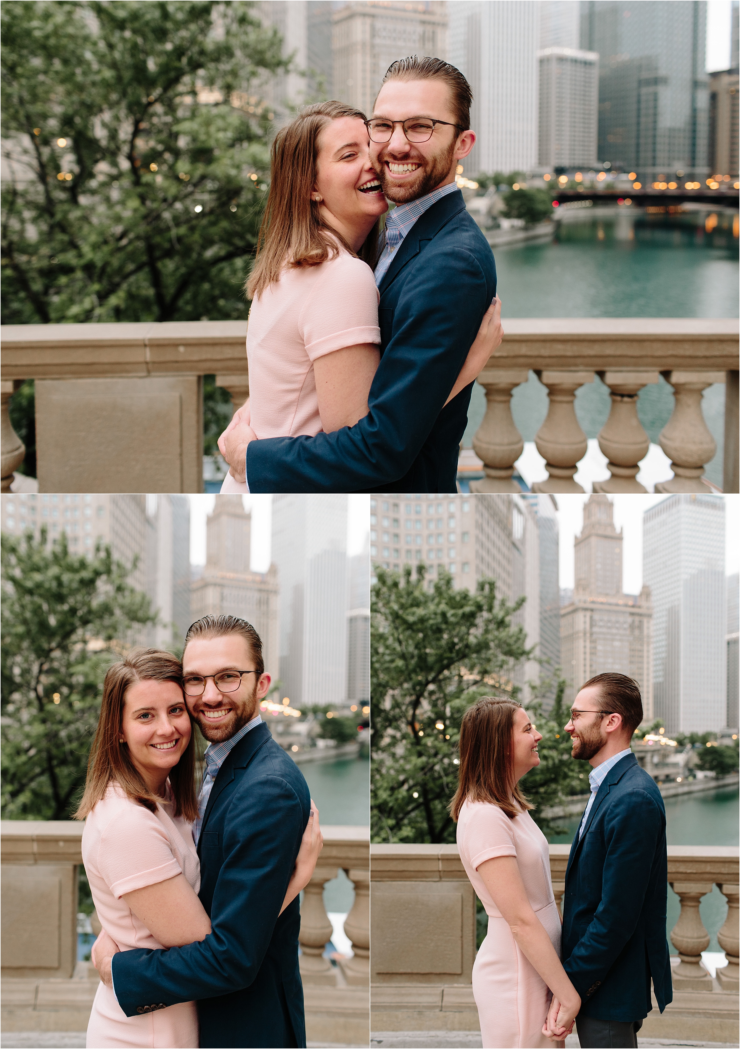 Chicago downtown engagement session