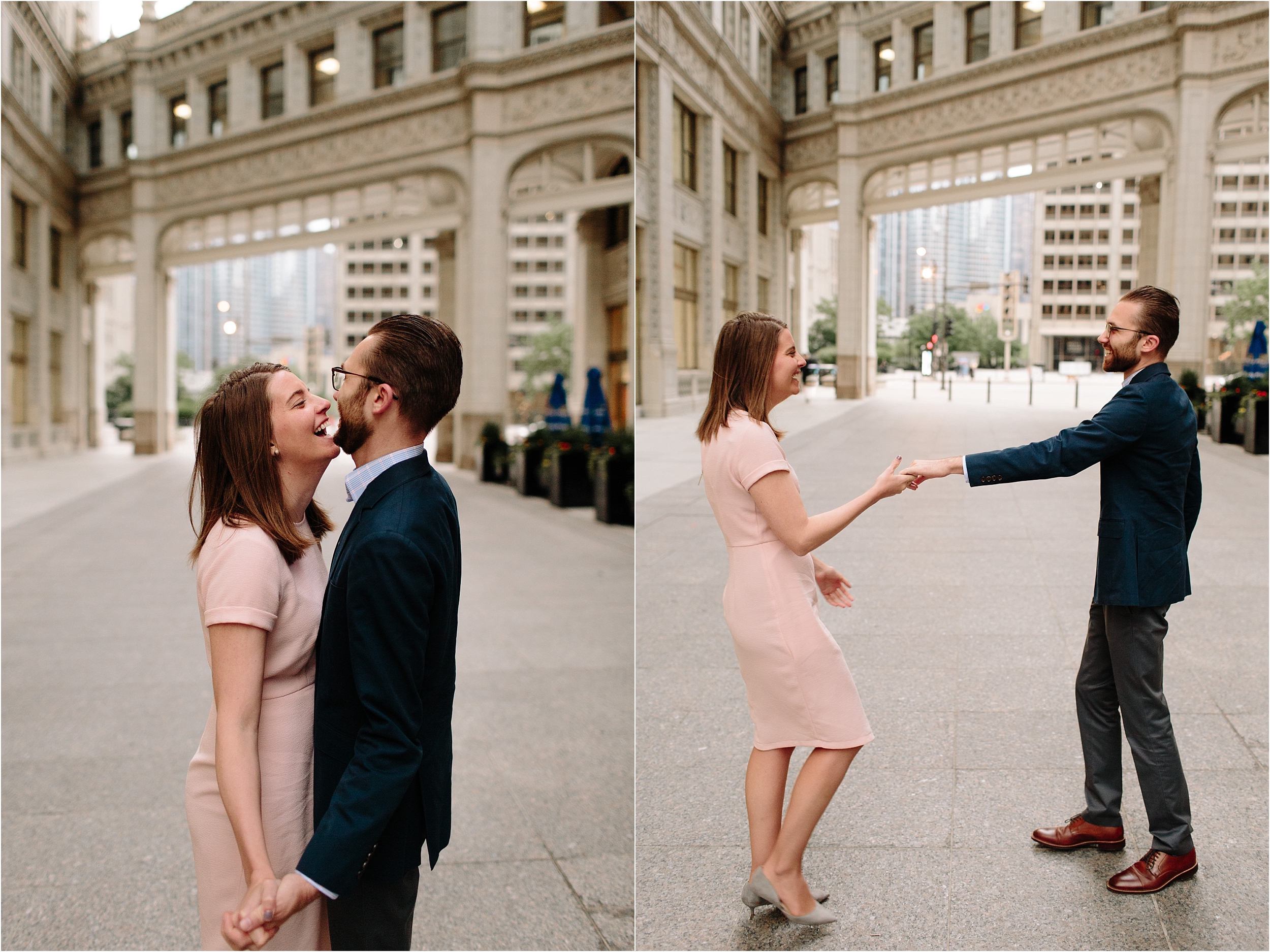 Chicago downtown engagement session