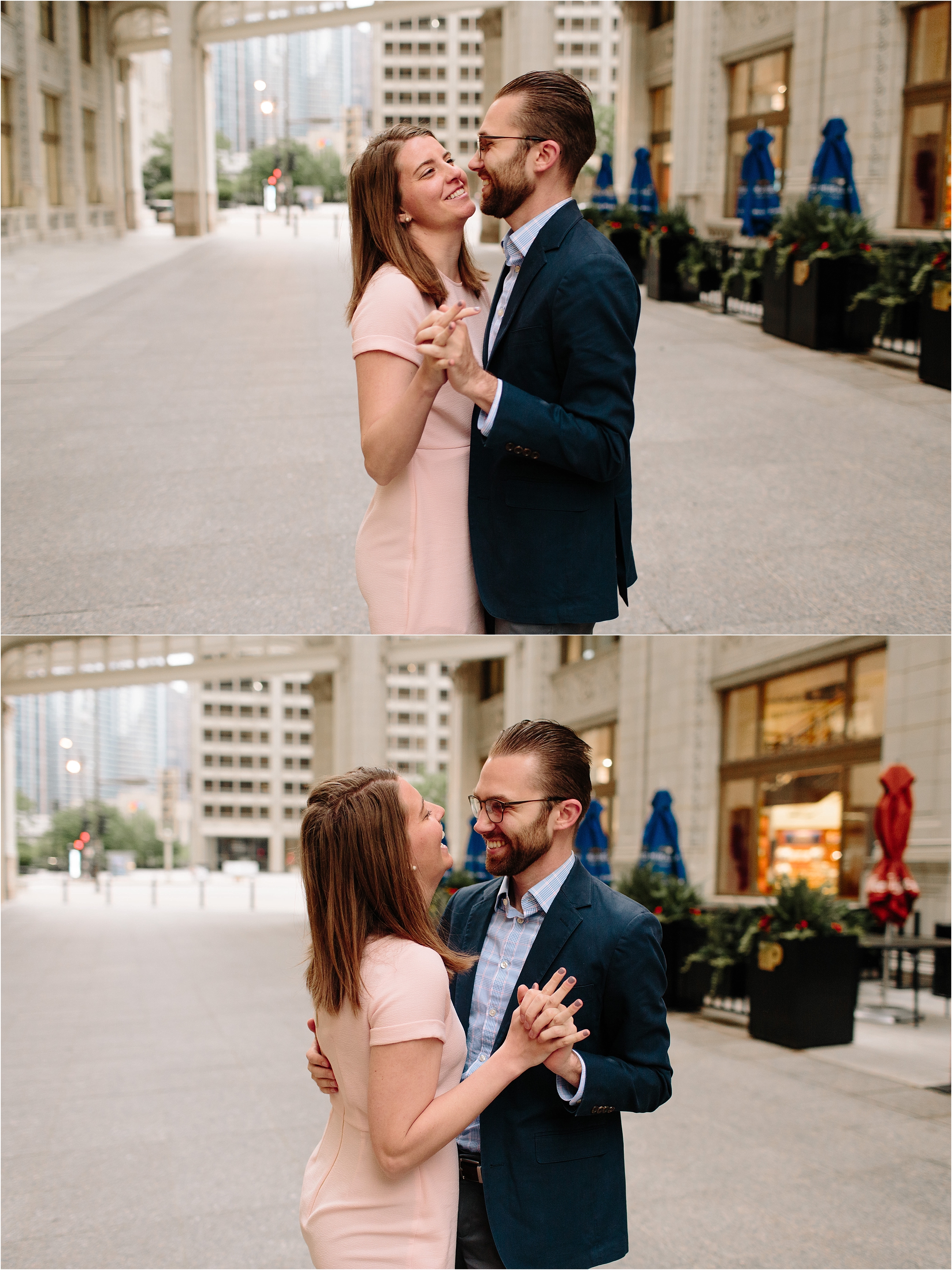 Chicago downtown engagement session
