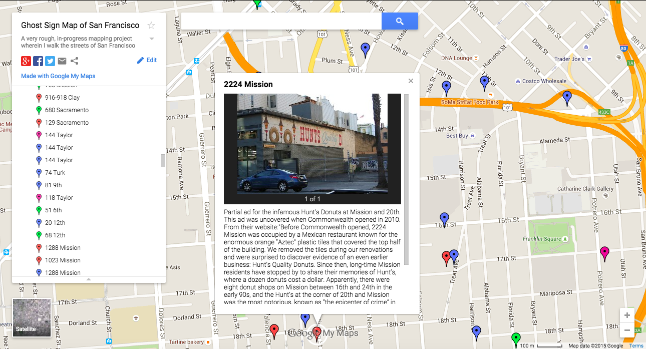 San Francisco Ghost Sign Map