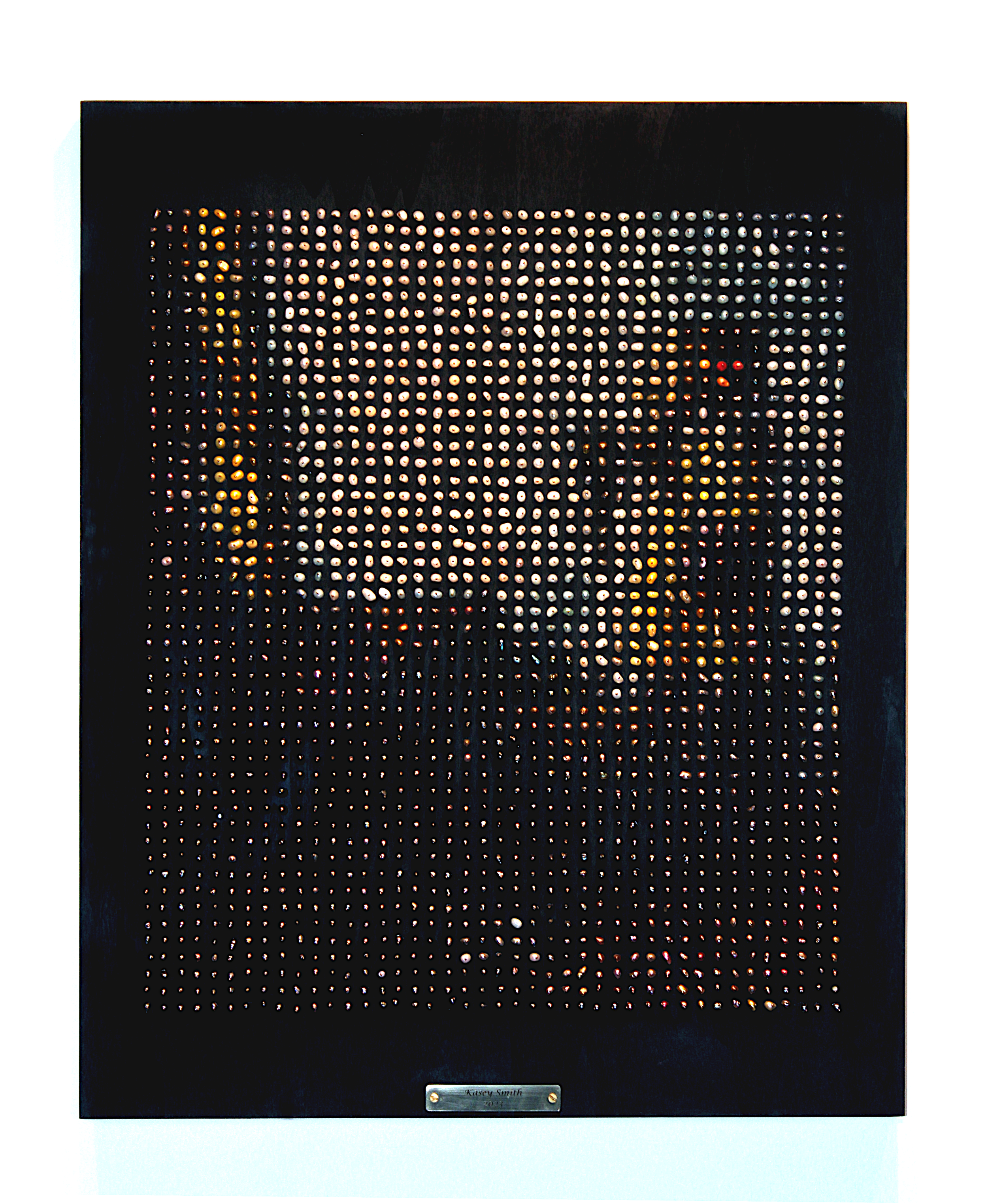 Pixelated Pearl Vermeer -- Woman With A Pearl Necklace