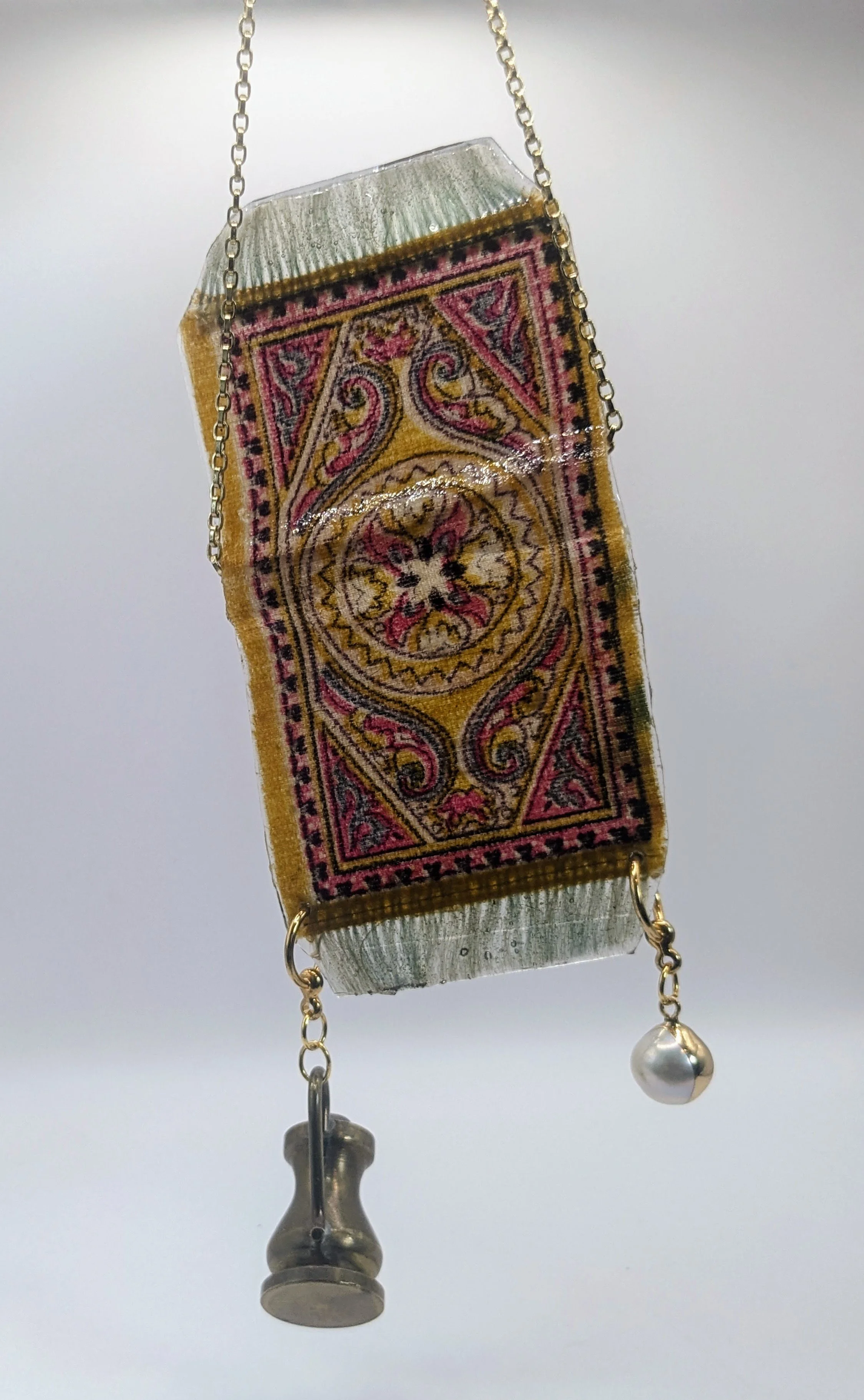 Persian Rug Necklace 3 (Woman With A Water Jug)