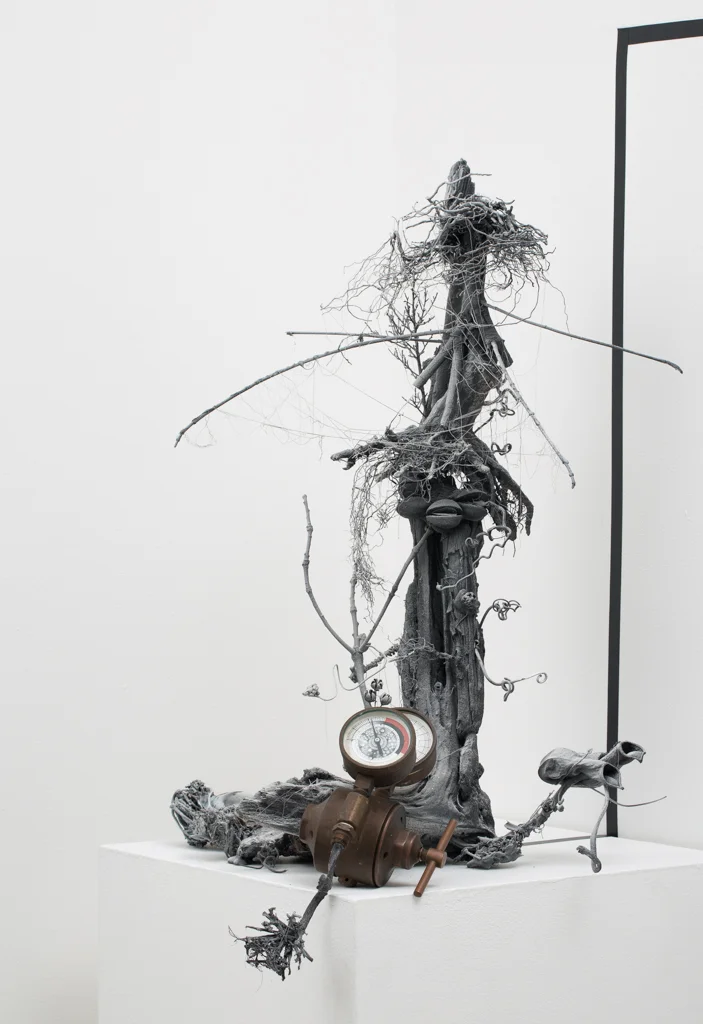 Diagrammatic Organ , collected organic and human-made materials, ink on paper, 2015 Image Credit: Document Photography