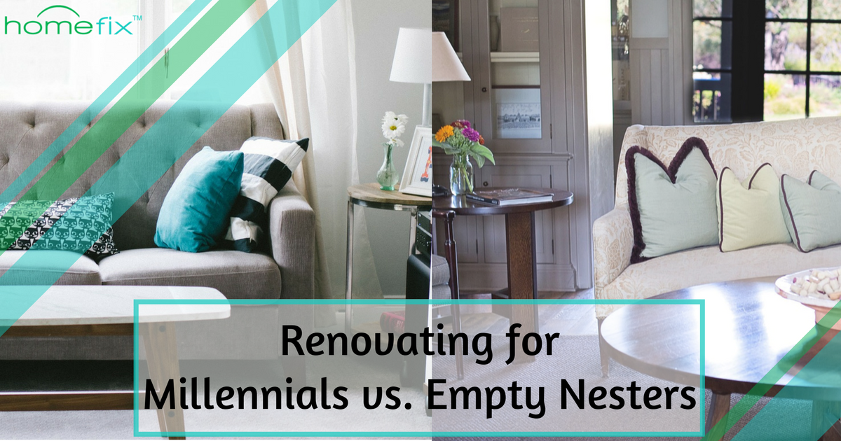 Renovating for Millennials vs. Renovating for Empty Nesters