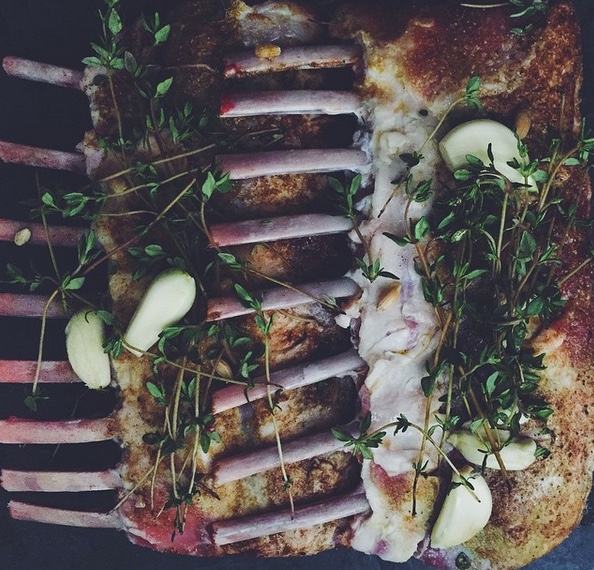 herb roasted rack of lamb