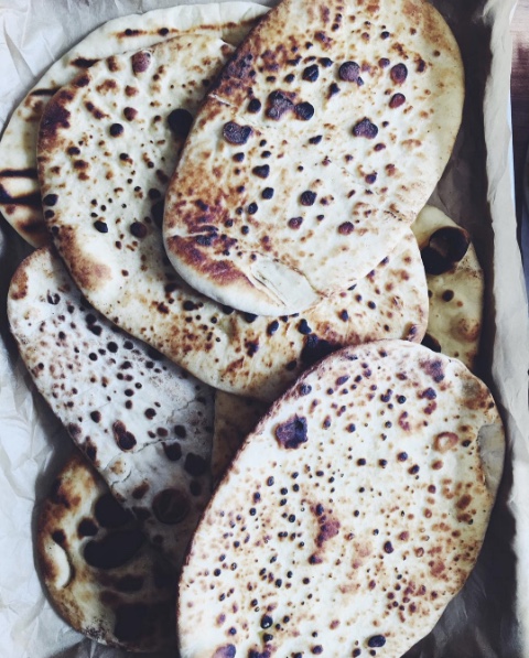 homemade naan