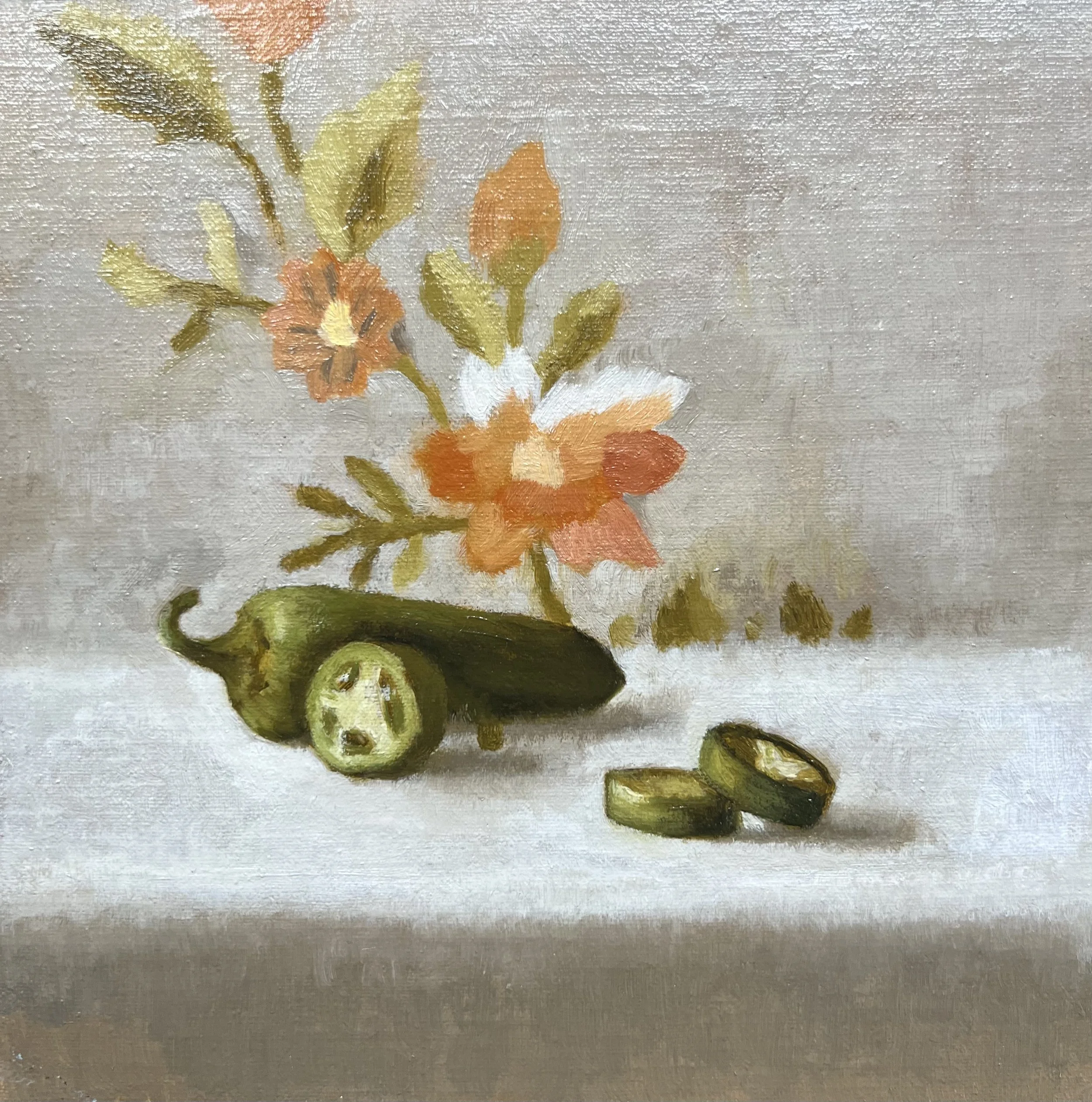 Jalapenos with Orange Flowers