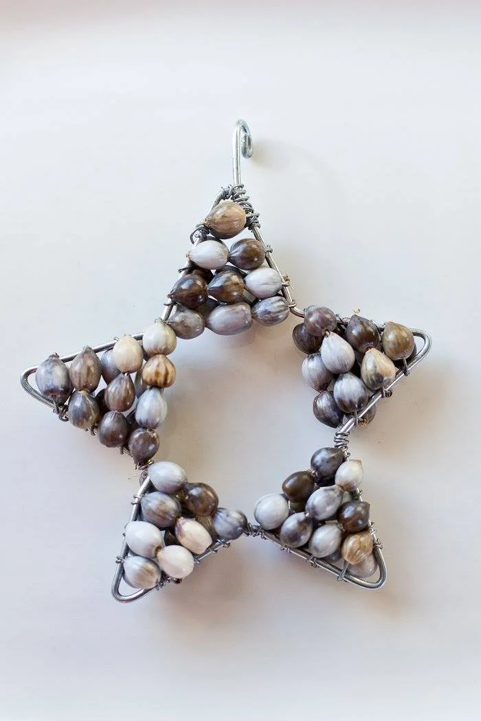 XM09 - Beaded Star Home Decor Handmade