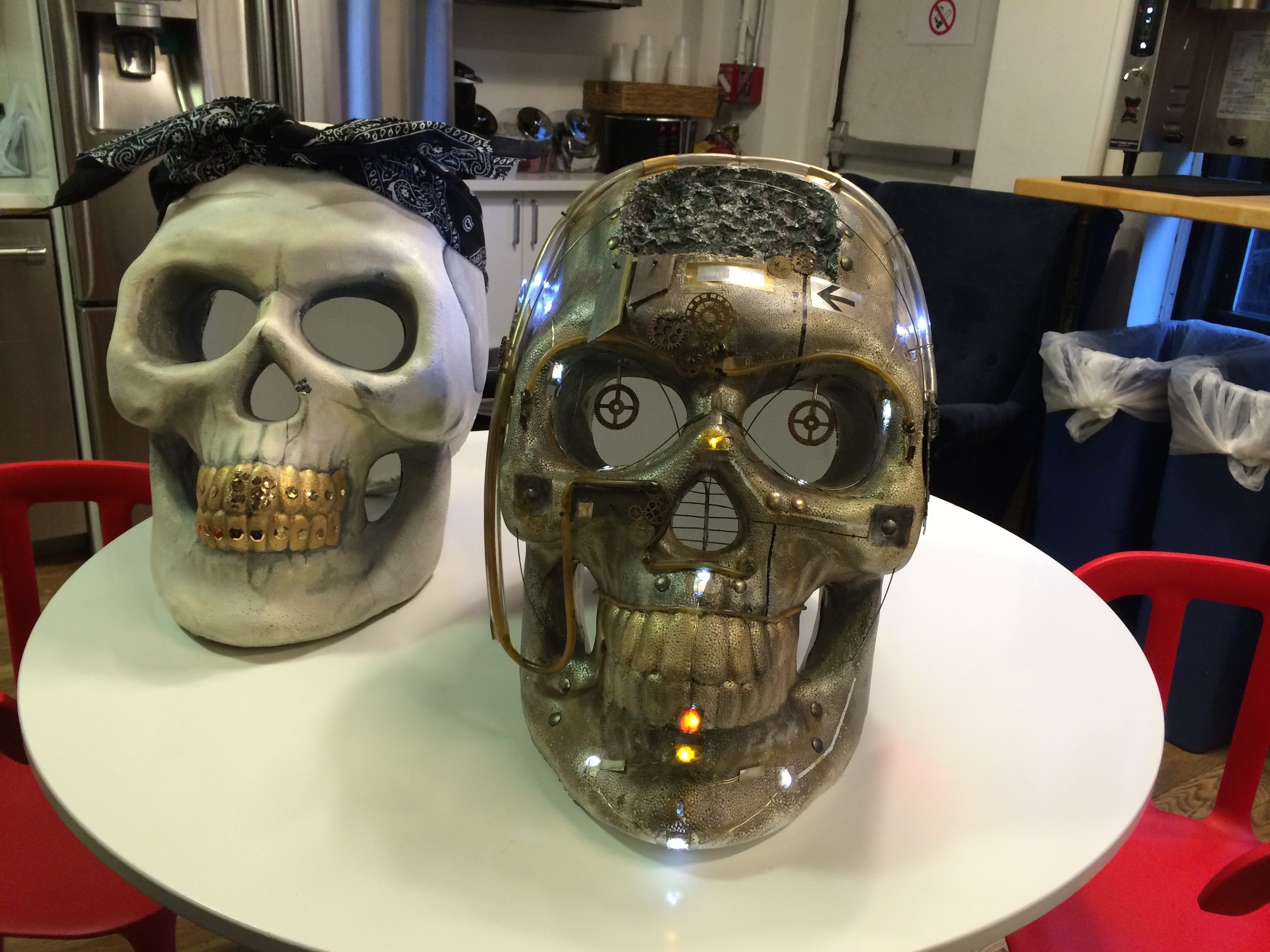  Skull masks, commissioned for the New York Halloween Parade. 