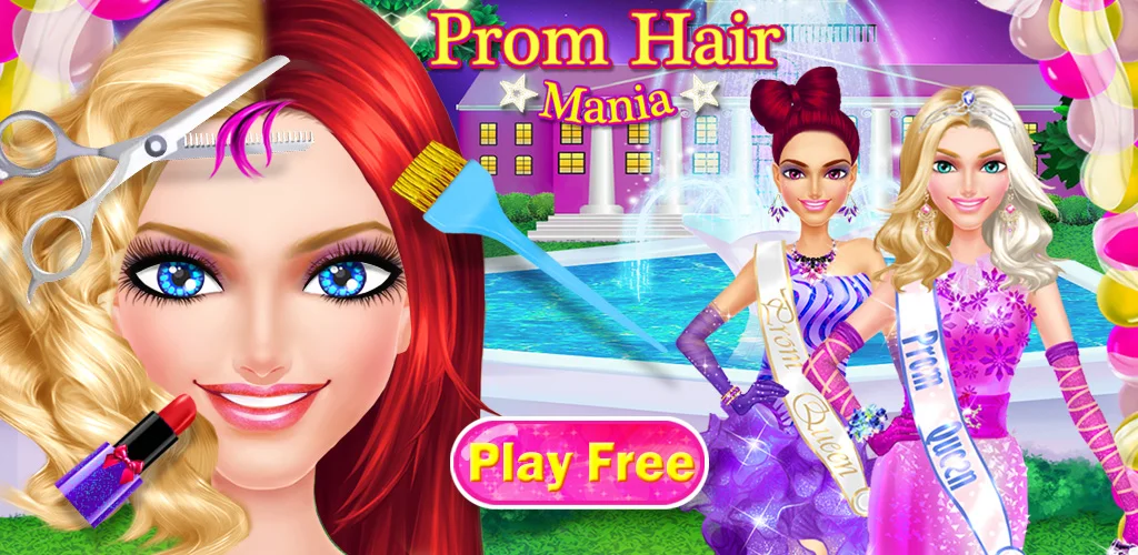 PROM NIGHT SALON: HAIR STYLIST! How to be a charming princess, lesson one: have the best hairstyle, makeup and dress in the world! 