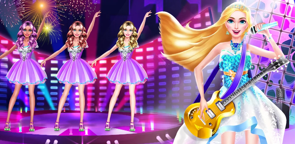 PRINCESS BAND - POP STAR SALON Being a princess is a great treat, but even princesses have big dreams. Fancy balls and handsome princes can only do so much when you have the hopes to become a pop star!