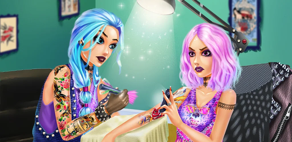 PUNK PRINCESS - TATTOO DESIGN Goth and punk princesses are cool too! Show your cool sketch to the talented tattoo artist, and she will turn it into a perfect tattoo on your body! Play with makeup and dress up to show off your edgy and punk styles in this cool, alternative themed game.