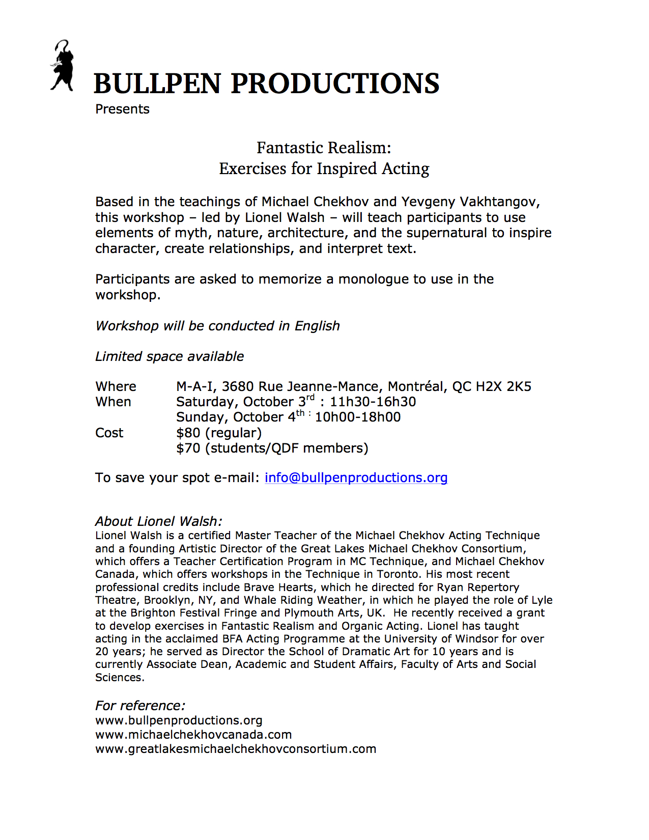 Fantastic Realism Workshop (OCT 2015)