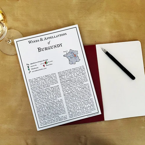 The front page of each wine guide contains a concise introduction to the wine region.