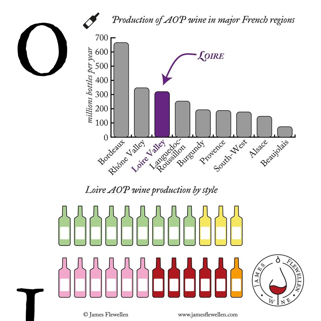 📚🍷 In this edition of wine facts, we're looking at the different styles of wine made in the Loire Valley. 🤓🗺

🌱 The Loire Valley has around 48,000 hectares of vineyards and makes around 320 million bottles of wine per year &ndash; which is about