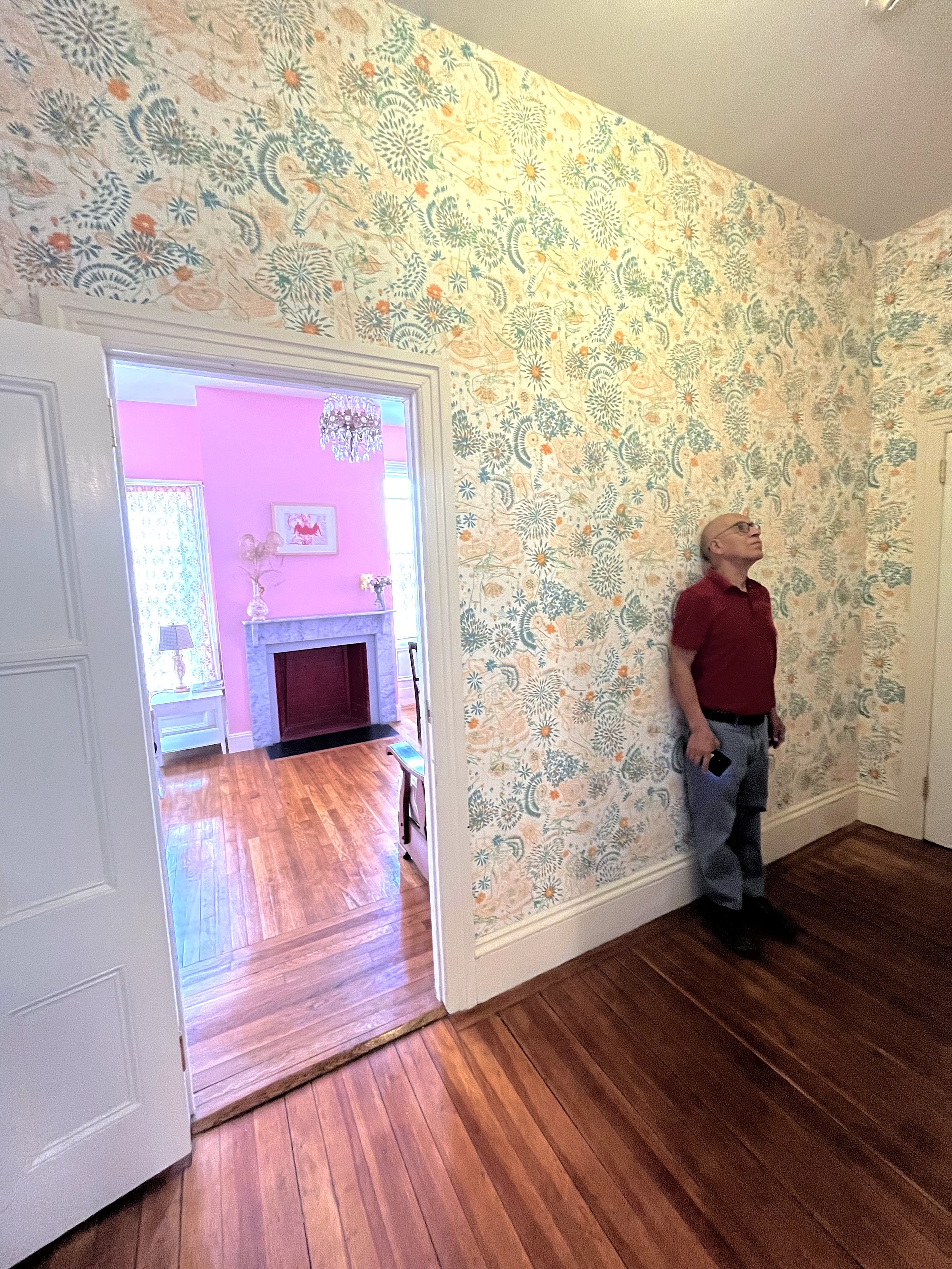  Wallpaper designed, screen-printed, and installed by the artist. 