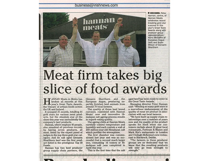 Hannan Meats Take big Slice of Food Awards