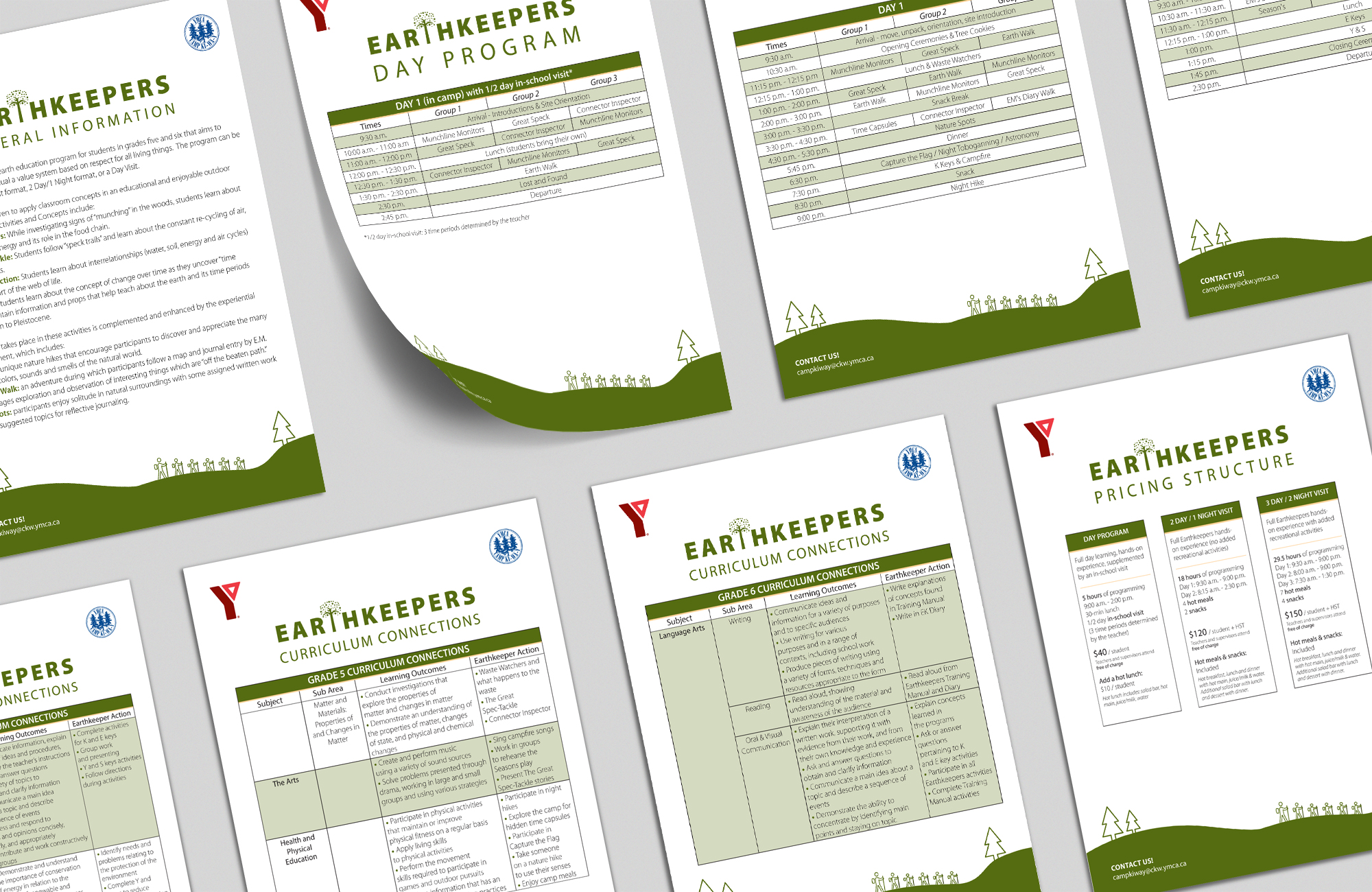 Program Sheet Design &amp; Illustration: YMCAs of Cambridge &amp; KW Earthkeepers