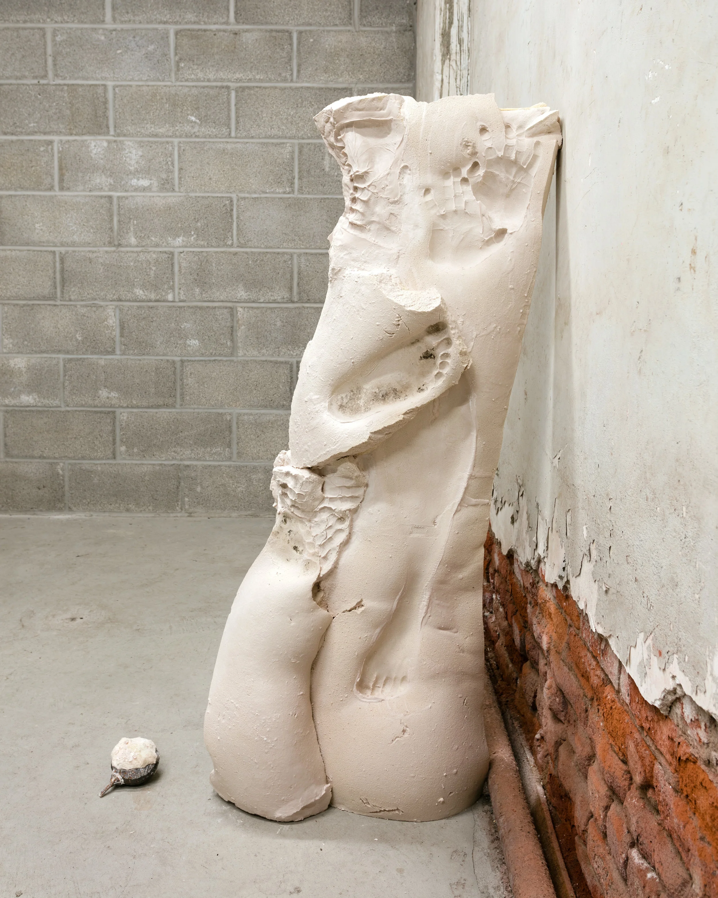 Fossil (for standing), Memory Foam, Aqua Resin, handmade lead basket, balloons from the floral section at Kroger cast in ductile steel, 2018