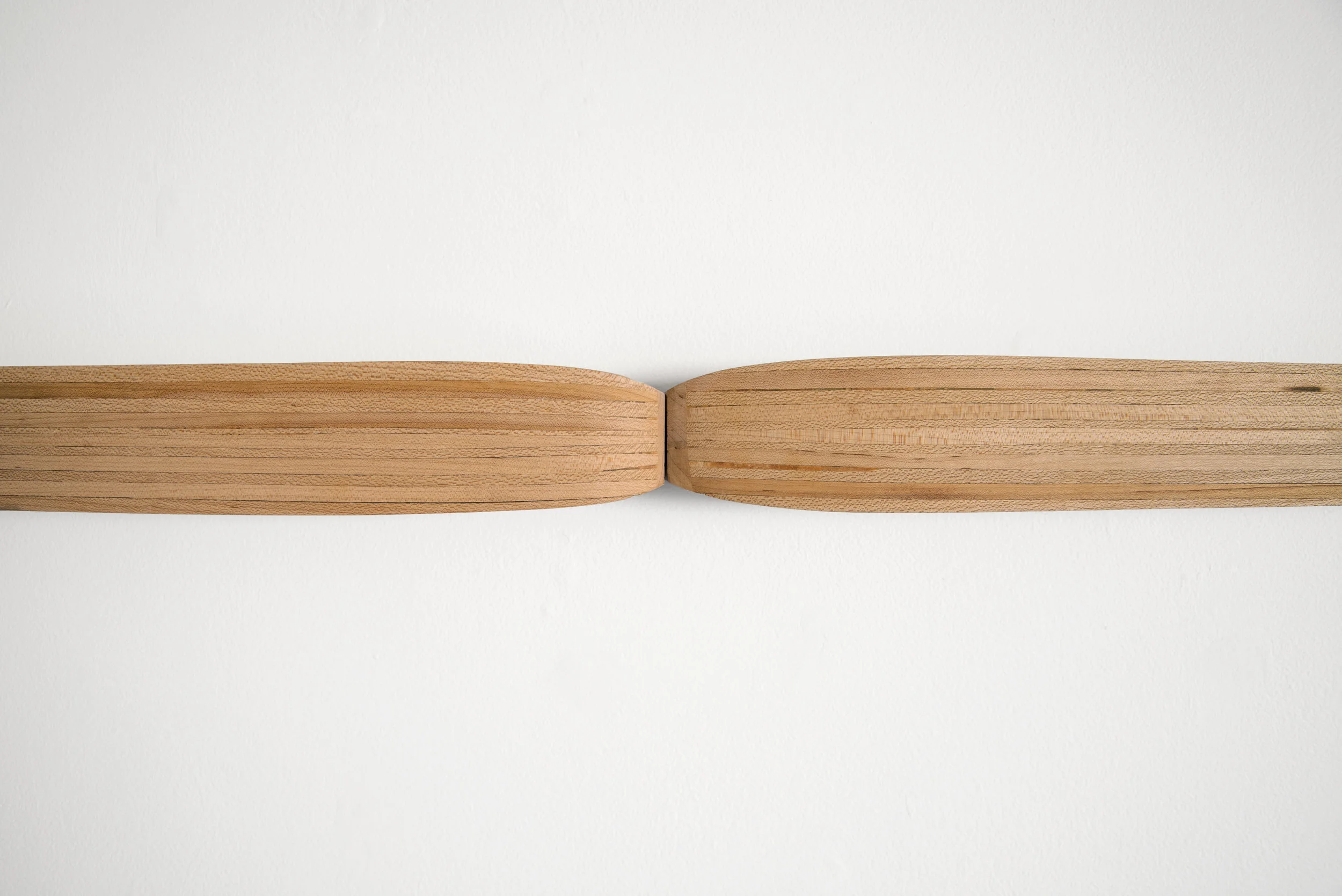 Swollen shelf with thumbprints , Maple, compressed end grain of a 2 x 4, 2015 (detail)