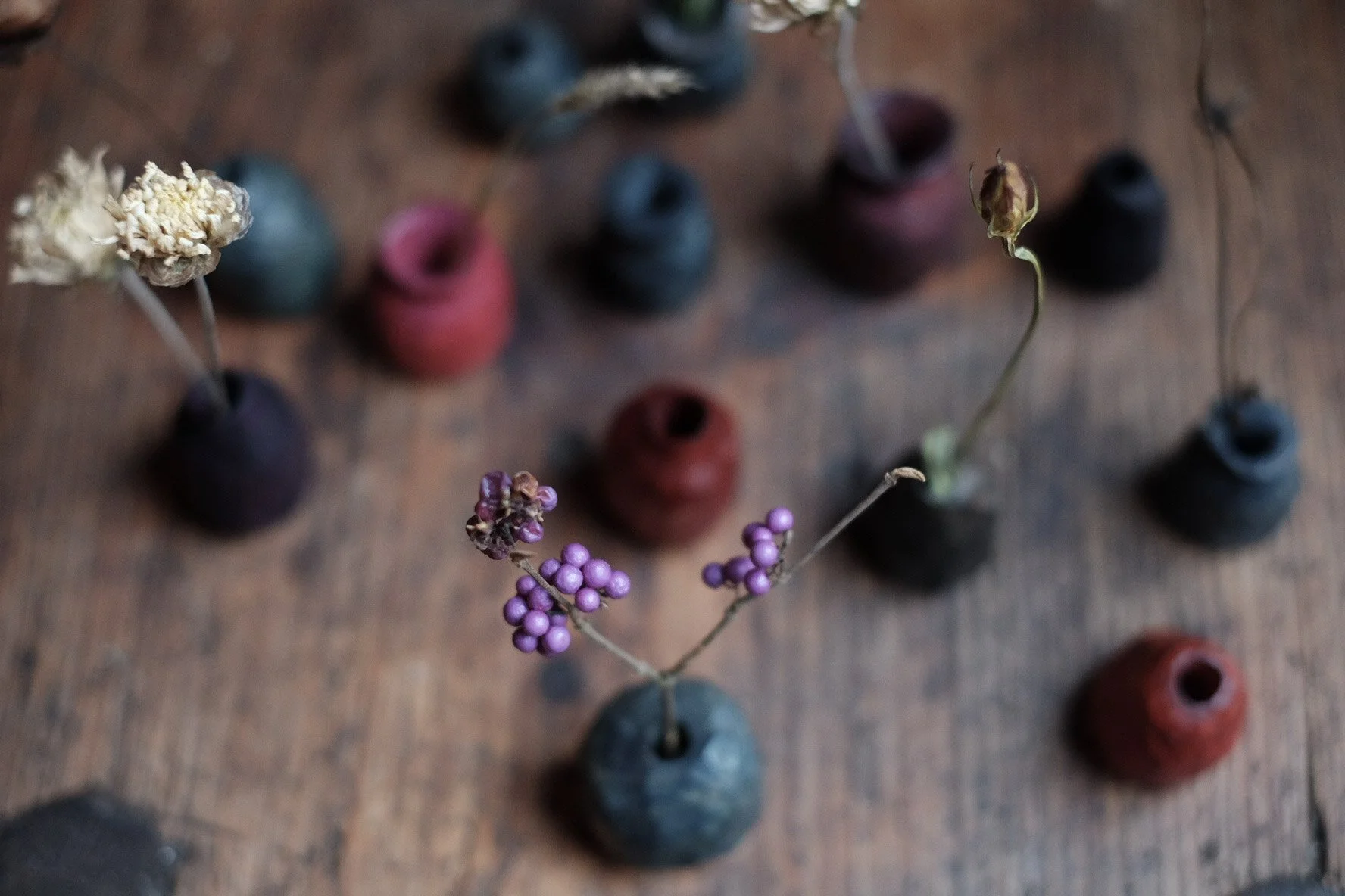 things that hold things: wooden vases