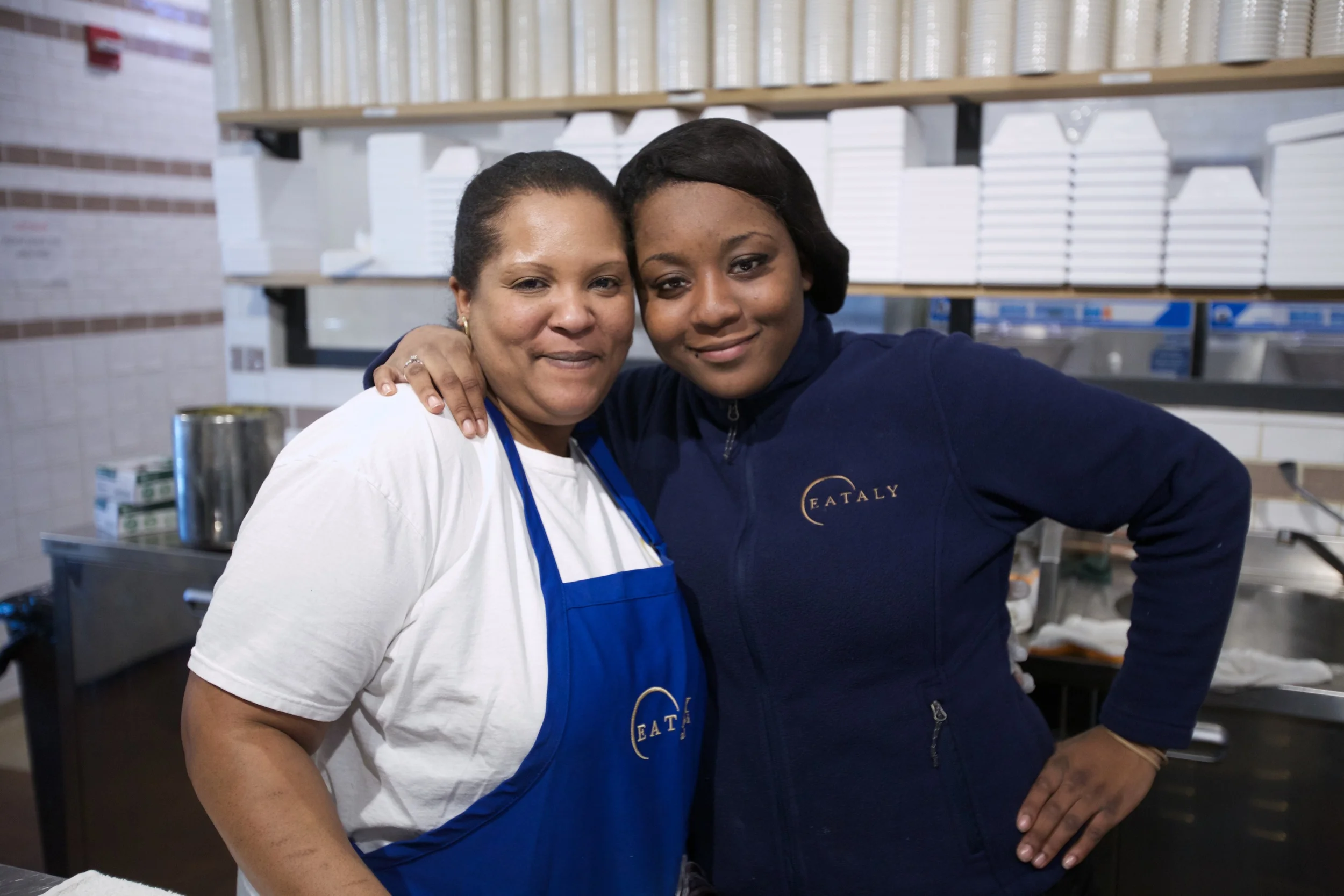 gelato servers at eataly