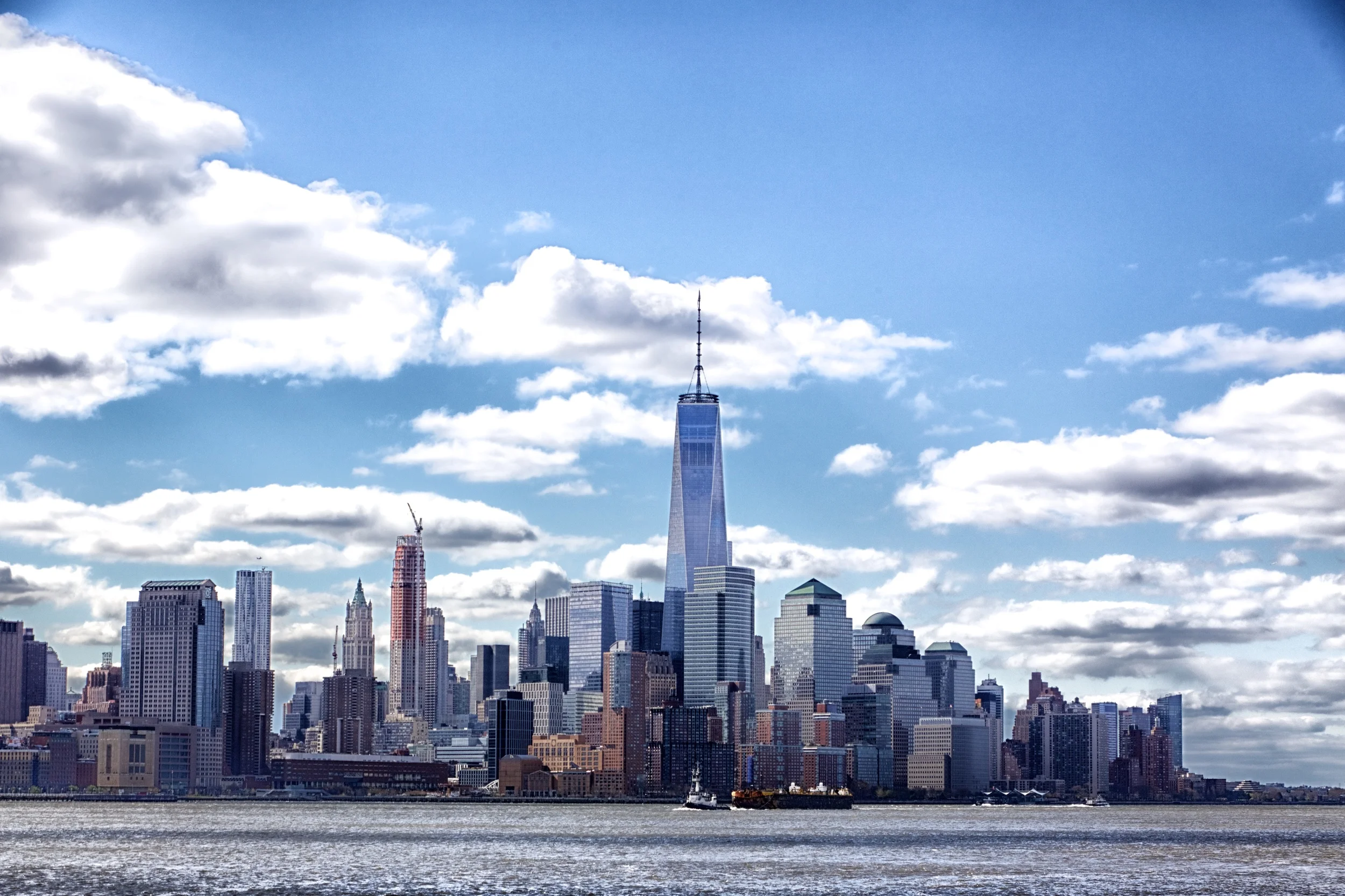Lower Manhattan Skyline featuring One World Trade Center - 