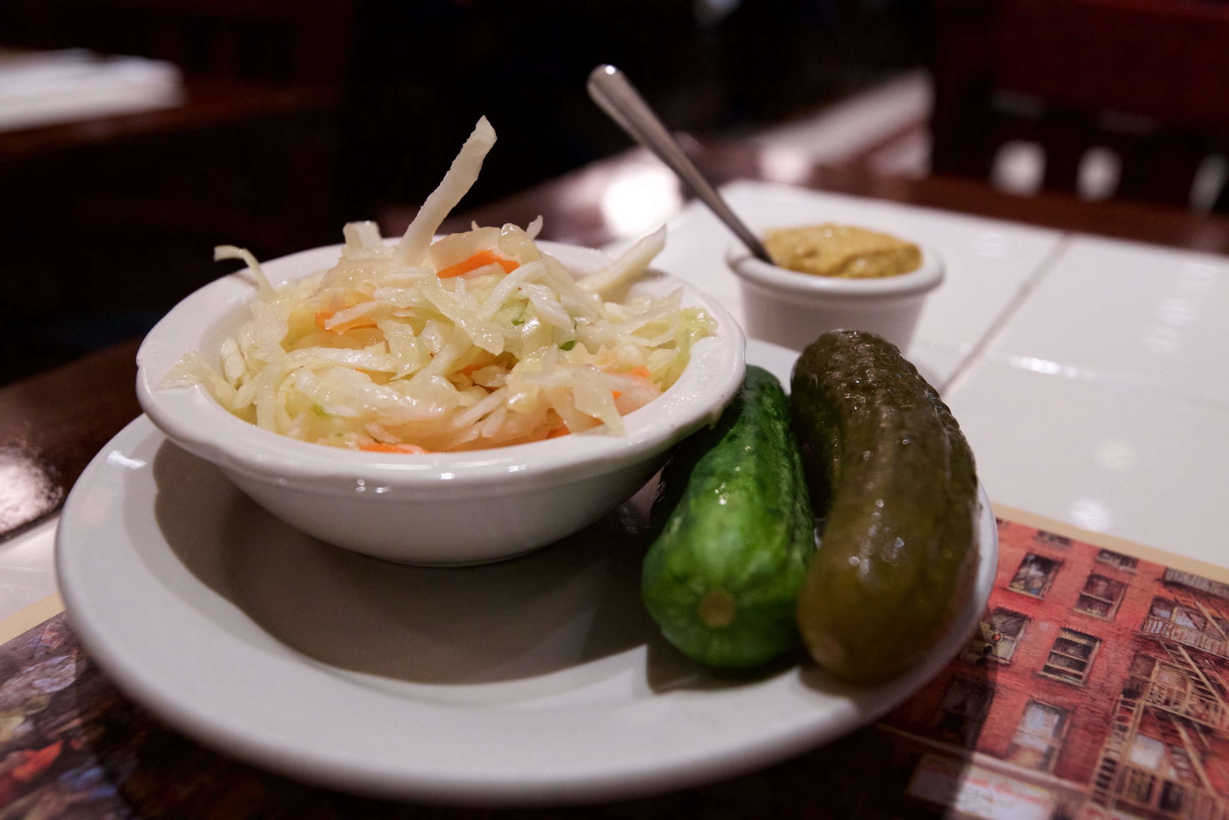 PICKLES AND COLE SLAW