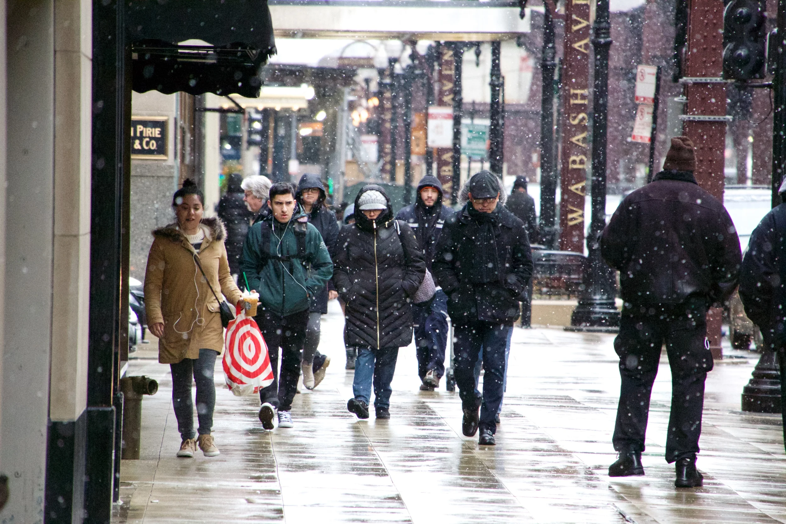 Pedestrians on Wabash Ave.