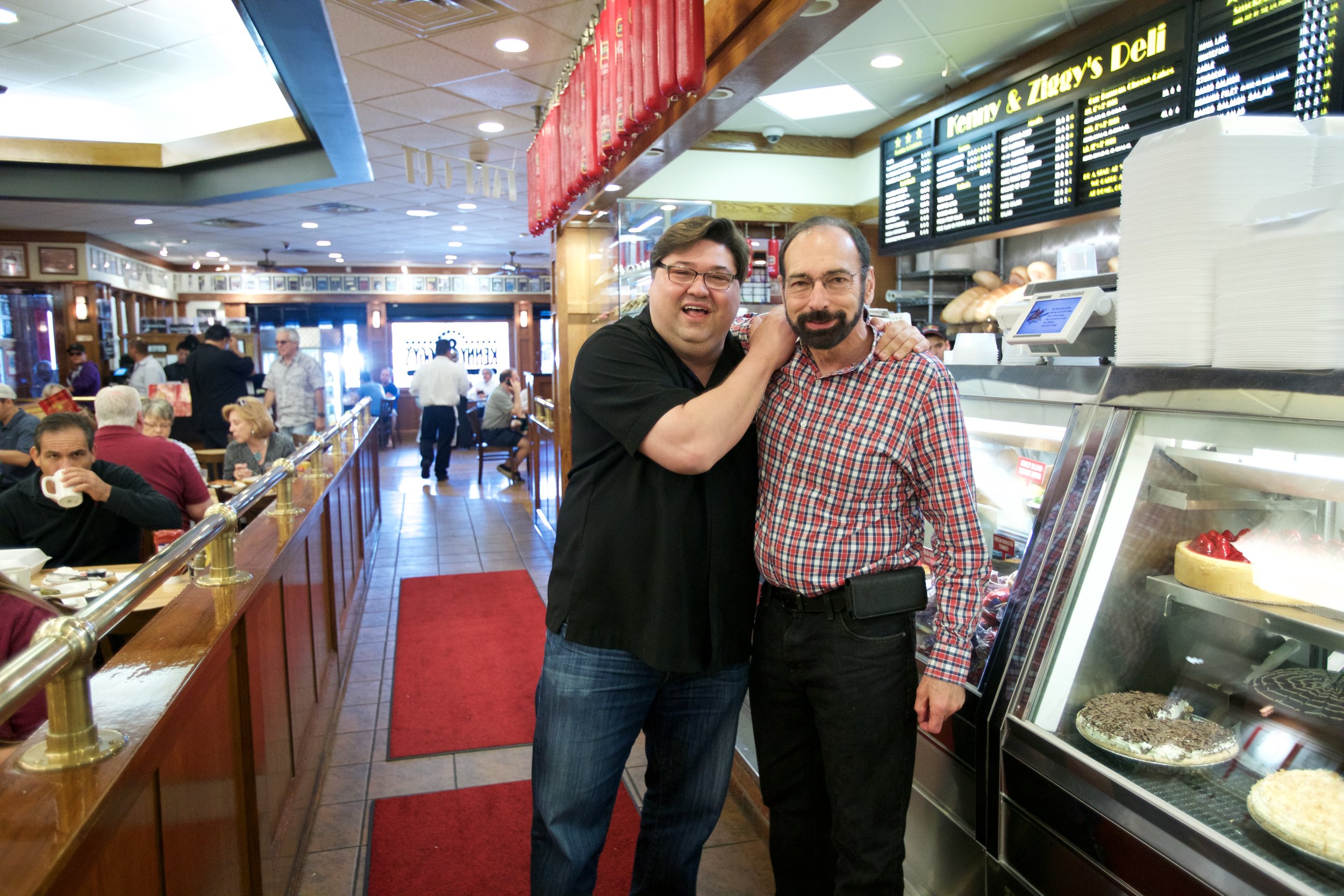 Ziggy Gruber welcoming me to his deli.