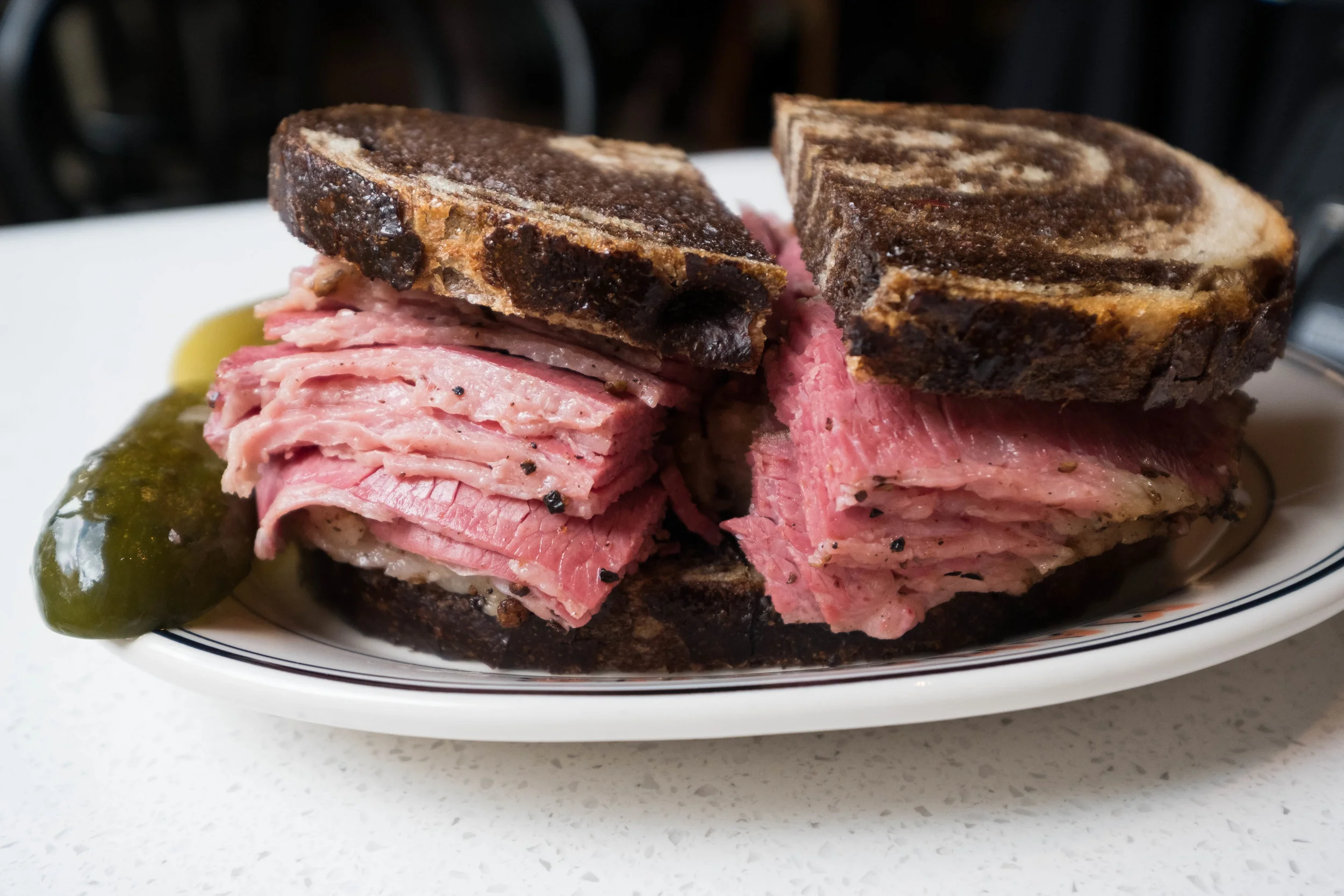 PASTRAMI ON MARBLE RYE