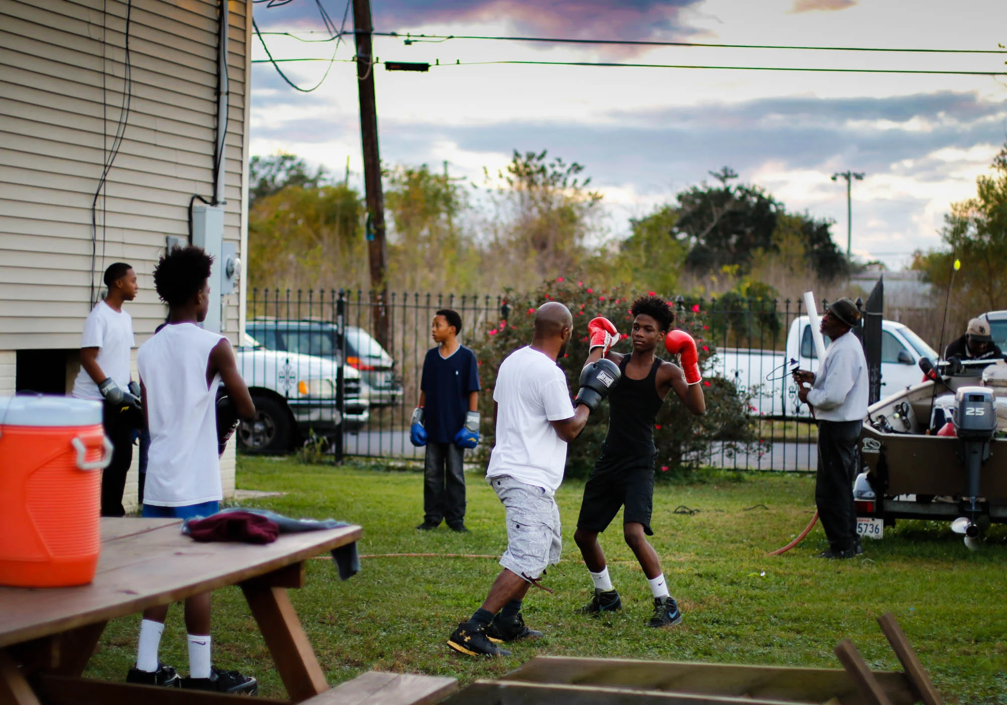 "My generation, I came up where a lot of people got in trouble," said grandfather and trainer Harry Sims. "But I wanted to show that there was somebody intact. Somebody watchin' and intact. We got a lot of people in here that's really atheltes. Watch the football come outta that, watch the track come outta that. We got it. I'm tellin' ya, keep the drugs away, keep the liquor down, keep the gangstas from trying to be gangtas sellin' us drugs when we're tryin' to go to school. And that's what they're workin' on."