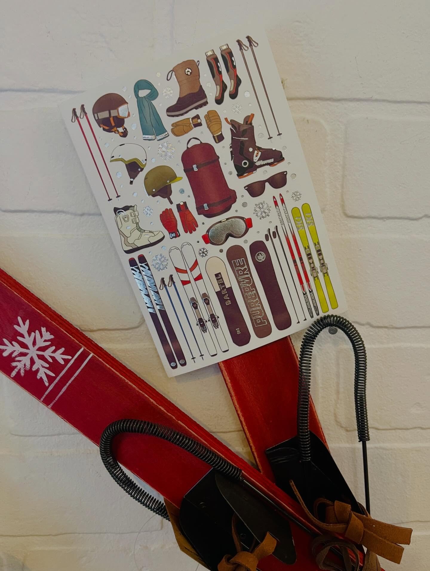 Carte de souhait pour les amateurs de sports d&rsquo;hiver ⛷️🎿🏂❤️❤️❤️ @incognitodistribution  #boutiquecadeau #cartesdesouhaits #greetingcards #boutiquecadeaux #montrealboutique