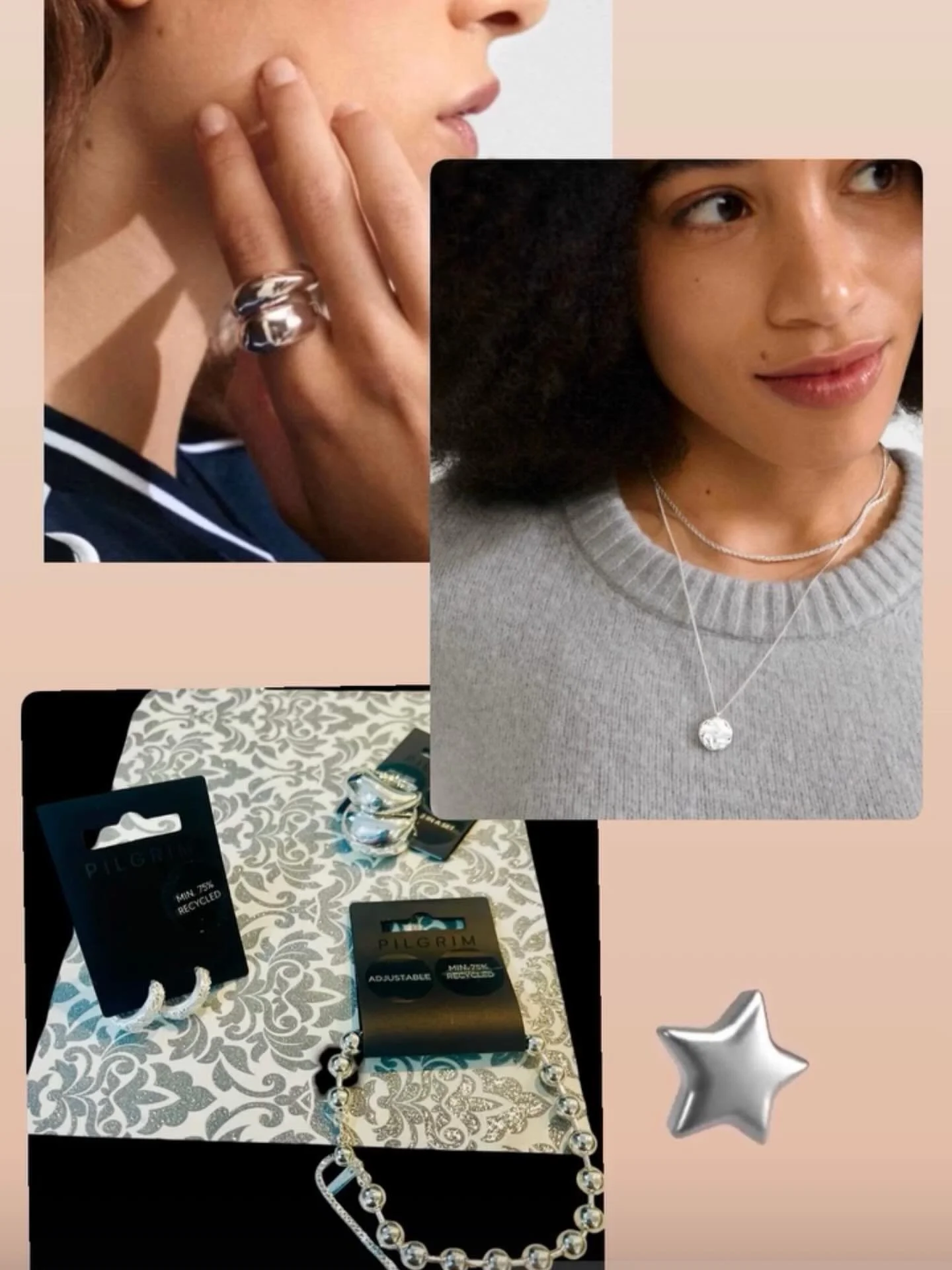 Bijoux argent plaqu&eacute;🩷 @pilgrim.canada #bijouxargent&eacute; #bijoux #boutiquecadeau #rosemontpetitepatrie