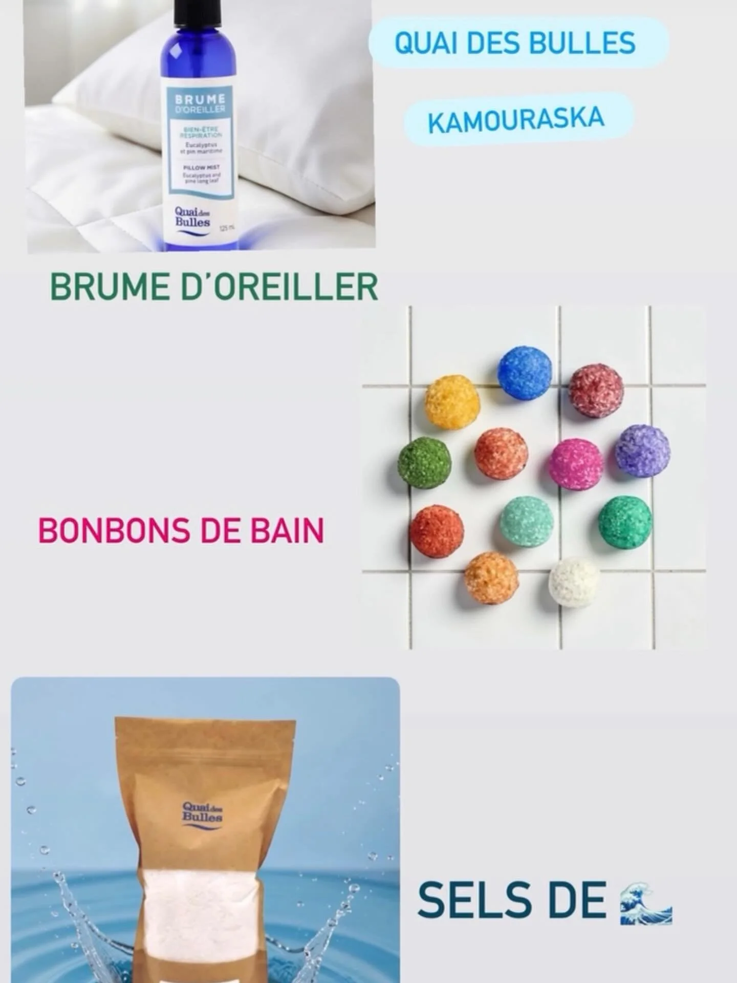 Quai des Bulles - Kamouraska 🌊 @quaidesbullessavonnerie #brumeoreiller #selsdemer #kamouraska #boutiquecadeau