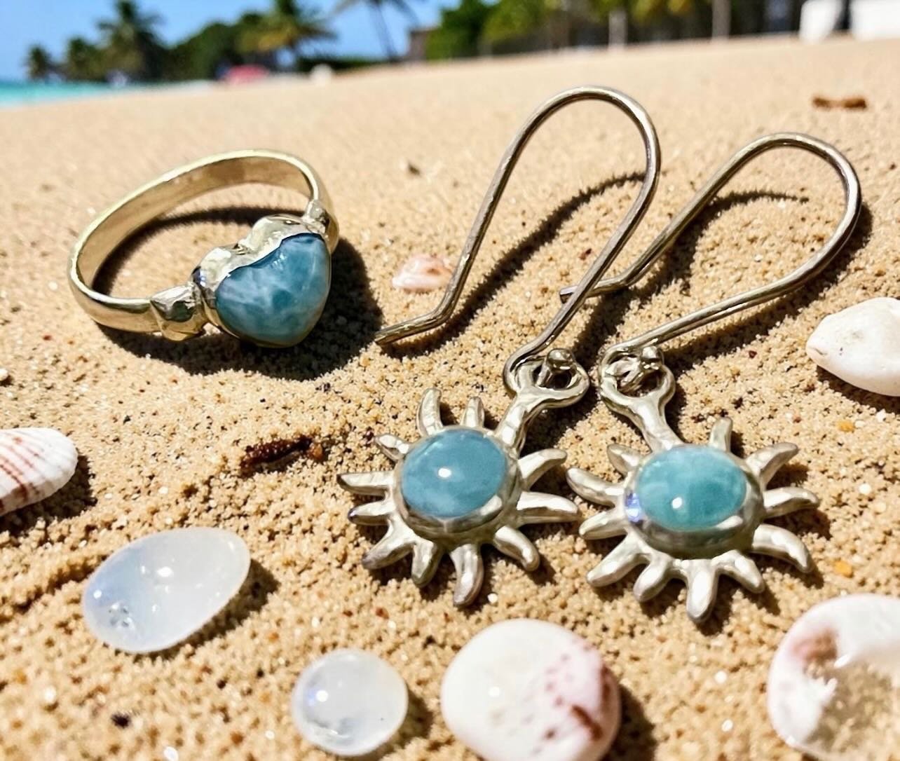 Bijoux en argent avec pierres LARIMAR 🩵 @deco_martine  #bijouxargent #silverjewlery #larimarstone #boutiquecadeau #giftstore