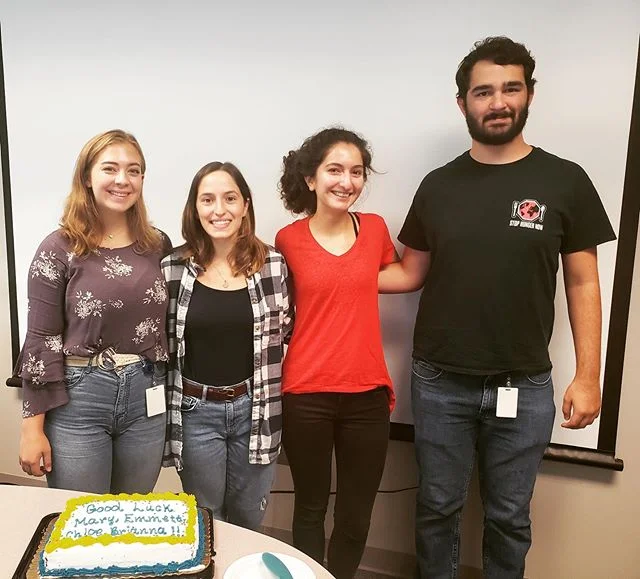 Yesterday we had cake to say goodbye to and celebrate our awesome lab tech, Mary, and visiting under graduate summer students, Chloe, Diana, Briana, and Emmett. Good luck everyone!