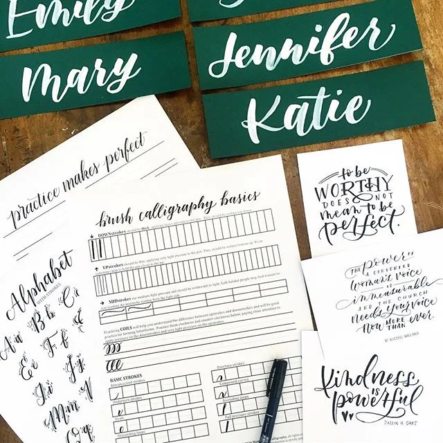 You guys. I just saw that it&rsquo;s #nationalhandwritingday today!! Which, let&rsquo;s face it&mdash;is basically MY day! And what better way to celebrate than by teaching an intro to #brushlettering workshop for a group of beautiful young ladies (s